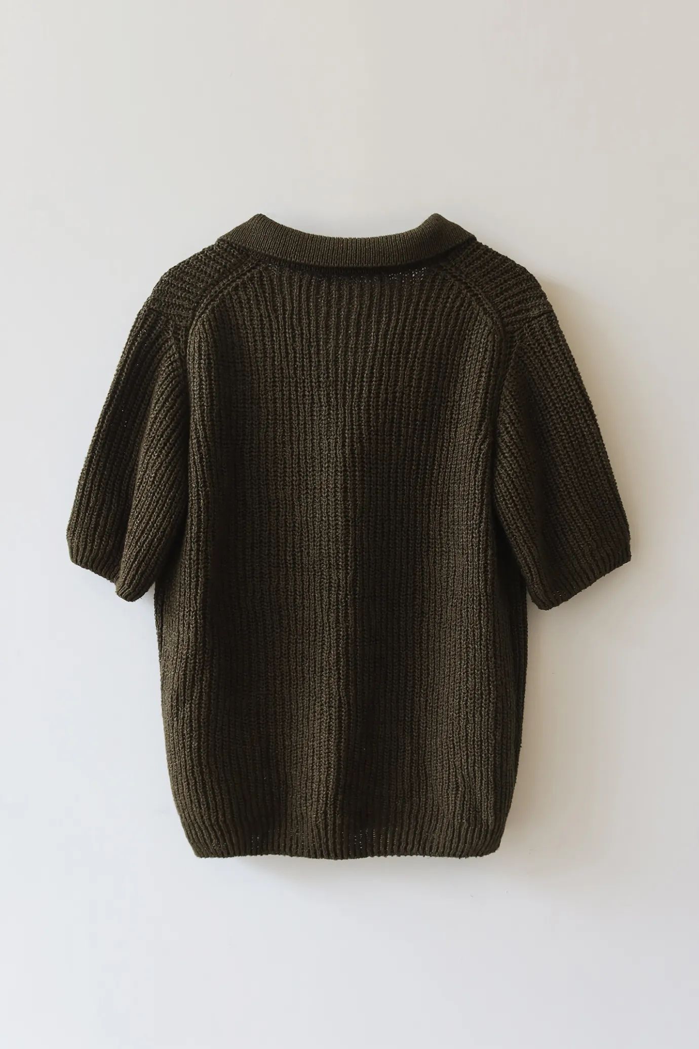 Nothing written Knitwear-Bamboo polo pullover (Dark brown)