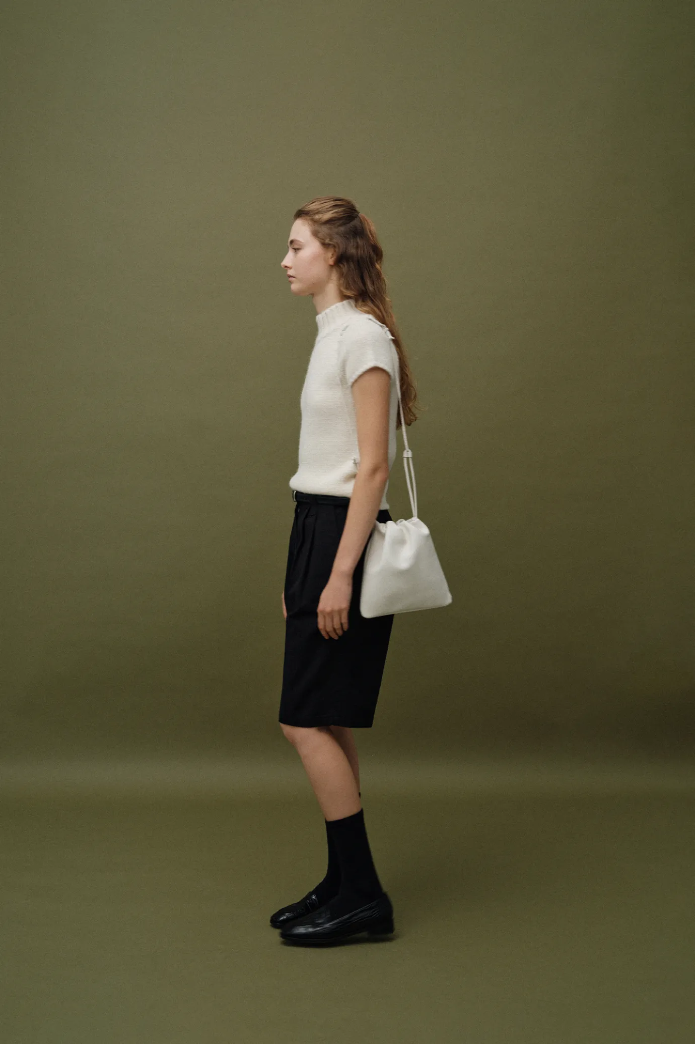 Nothing written Knitwear-Benico half neck knit (Ivory)