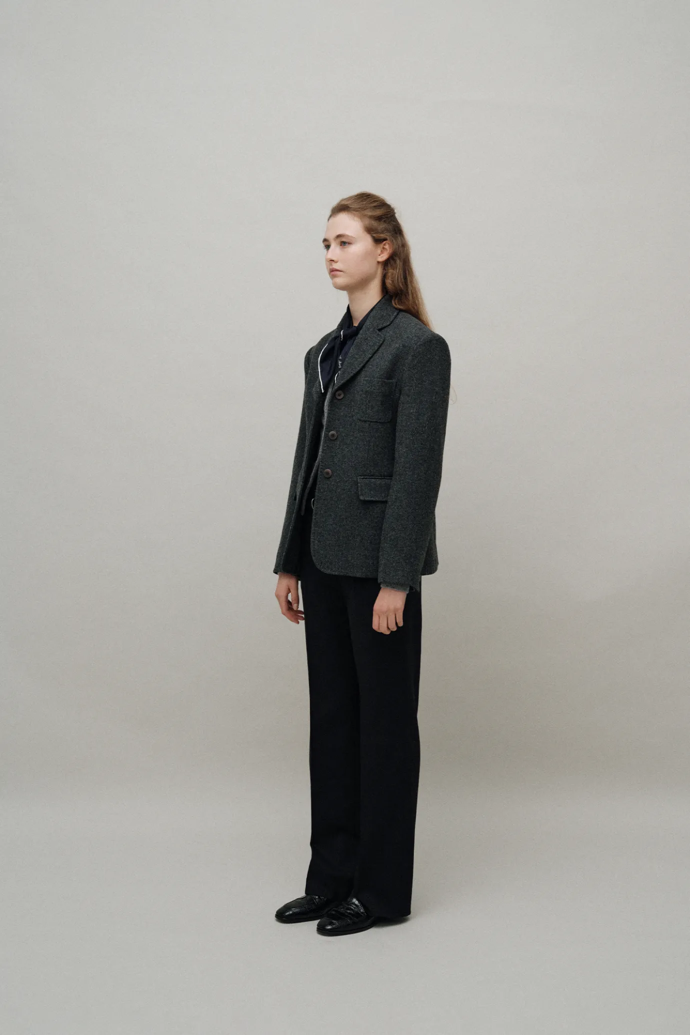 Nothing written Outwears-Bioni wool jacket (Dark gray)