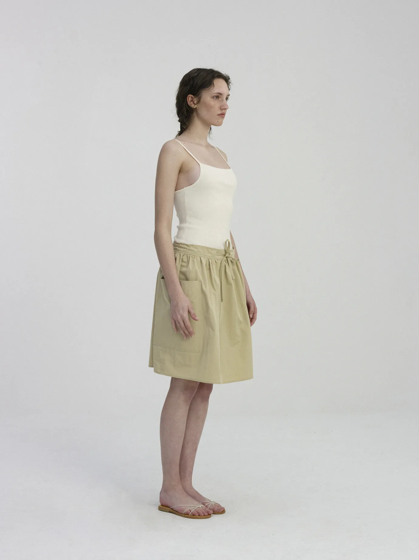 Nothing written Skirts-Casali flared skirt (Beige)