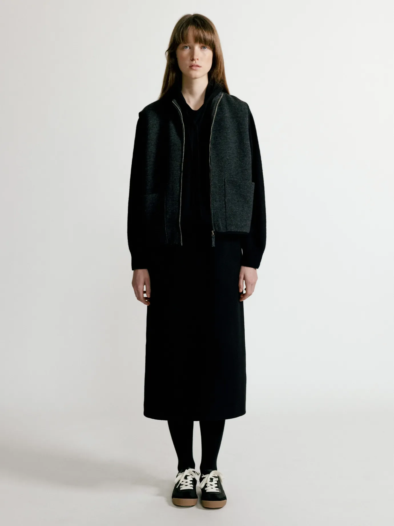 Nothing written Knitwear-Casta knit hoodie sweater (Black)