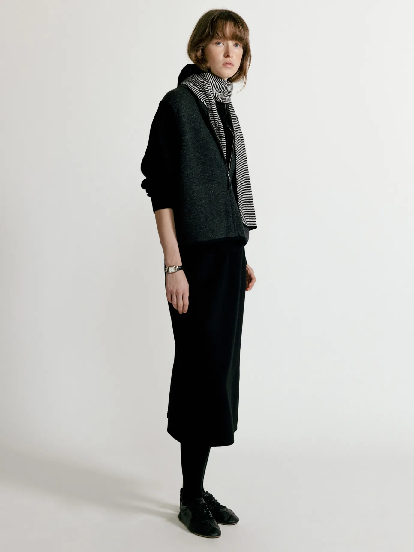 casta_knit_hoodie_sweater_3.webp Nothing written Knitwear-Casta knit hoodie sweater (Black)