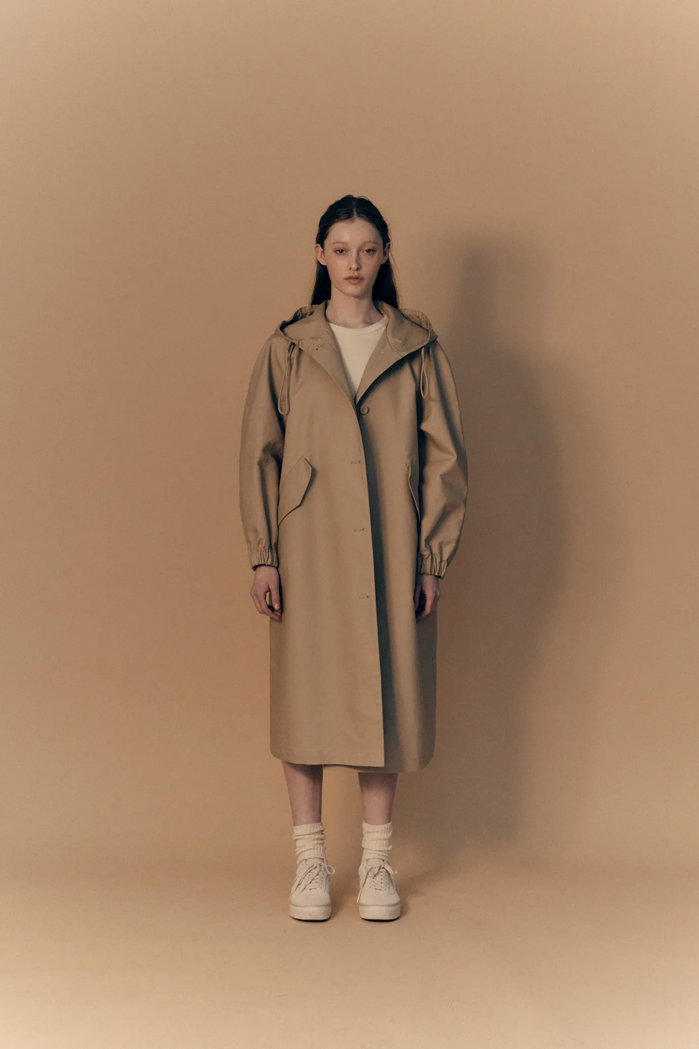 Nothing written Outwears-Cotton rain coat (Beige)