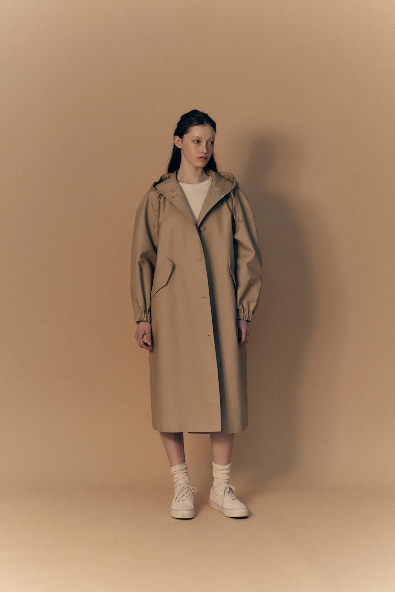 Nothing written Outwears-Cotton rain coat (Beige)