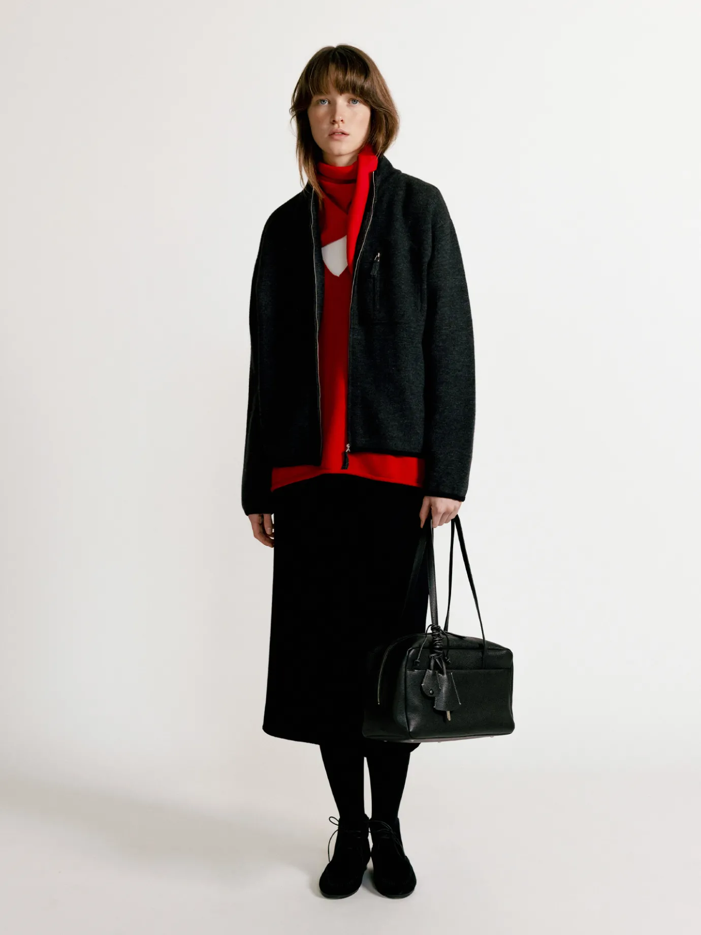 Nothing written Outwears | Knitwear-Dicky zip-up jumper (Charcoal)