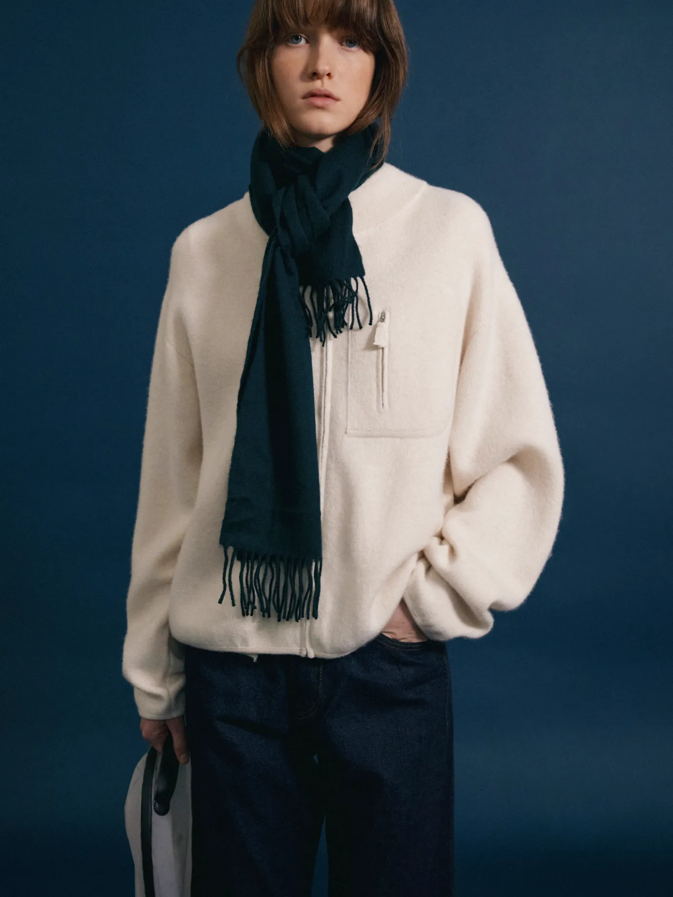 dicky_zipup_jumper_ivory_6.webp Nothing written Outwears | Knitwear-Dicky zip-up jumper (Ivory)