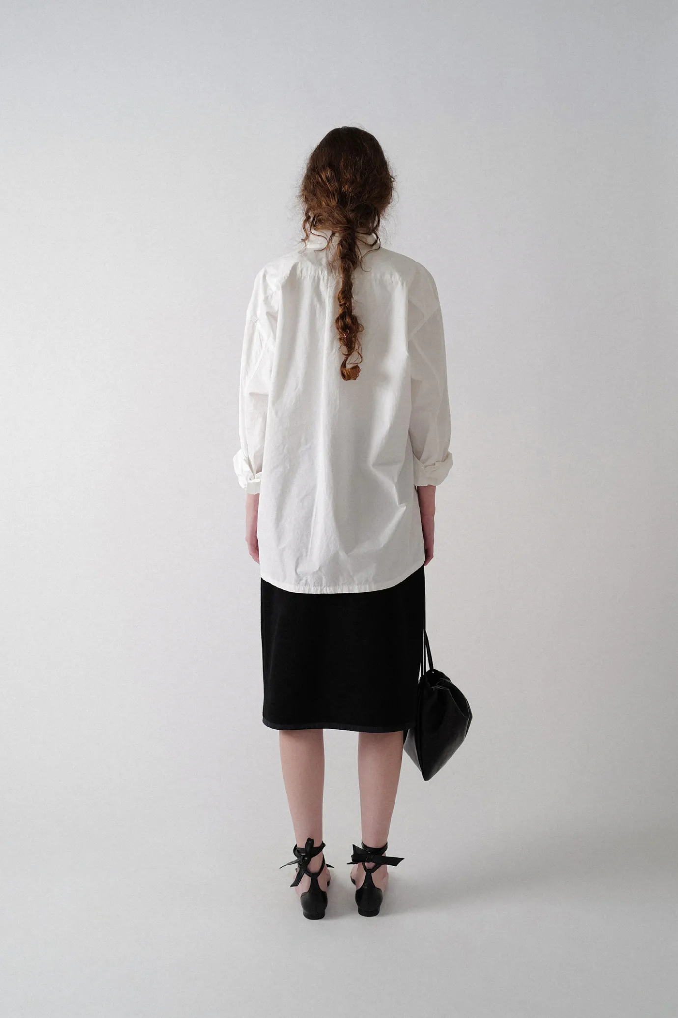 drawstring_cotton_midi_sk_2.webp Nothing written Skirts-Drawstring cotton midi skirt (Black)