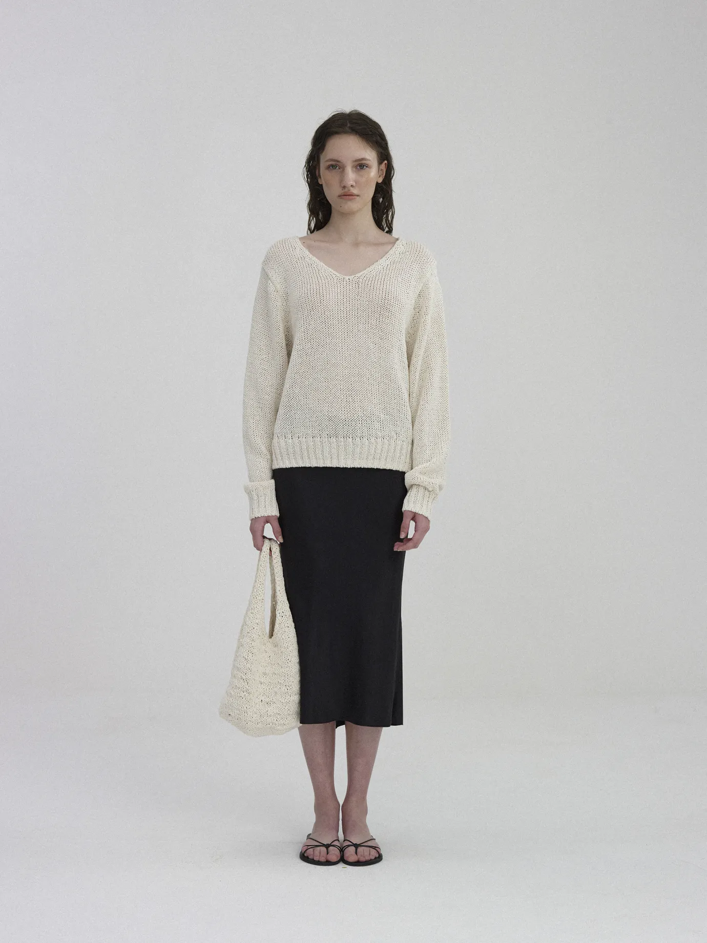 Nothing written Bags | Exclusive-Handmade knitted bag (Ivory)