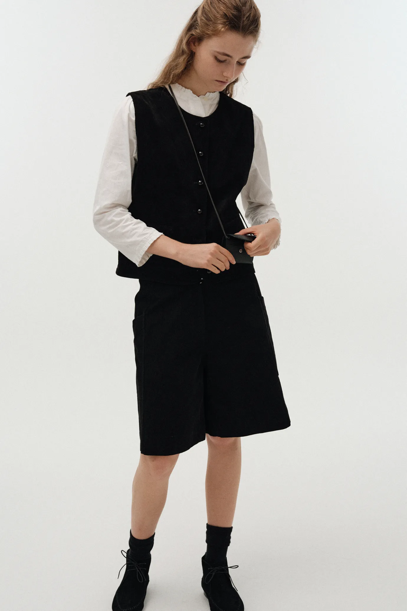 Nothing written Accessories-Leather card holder (Black)