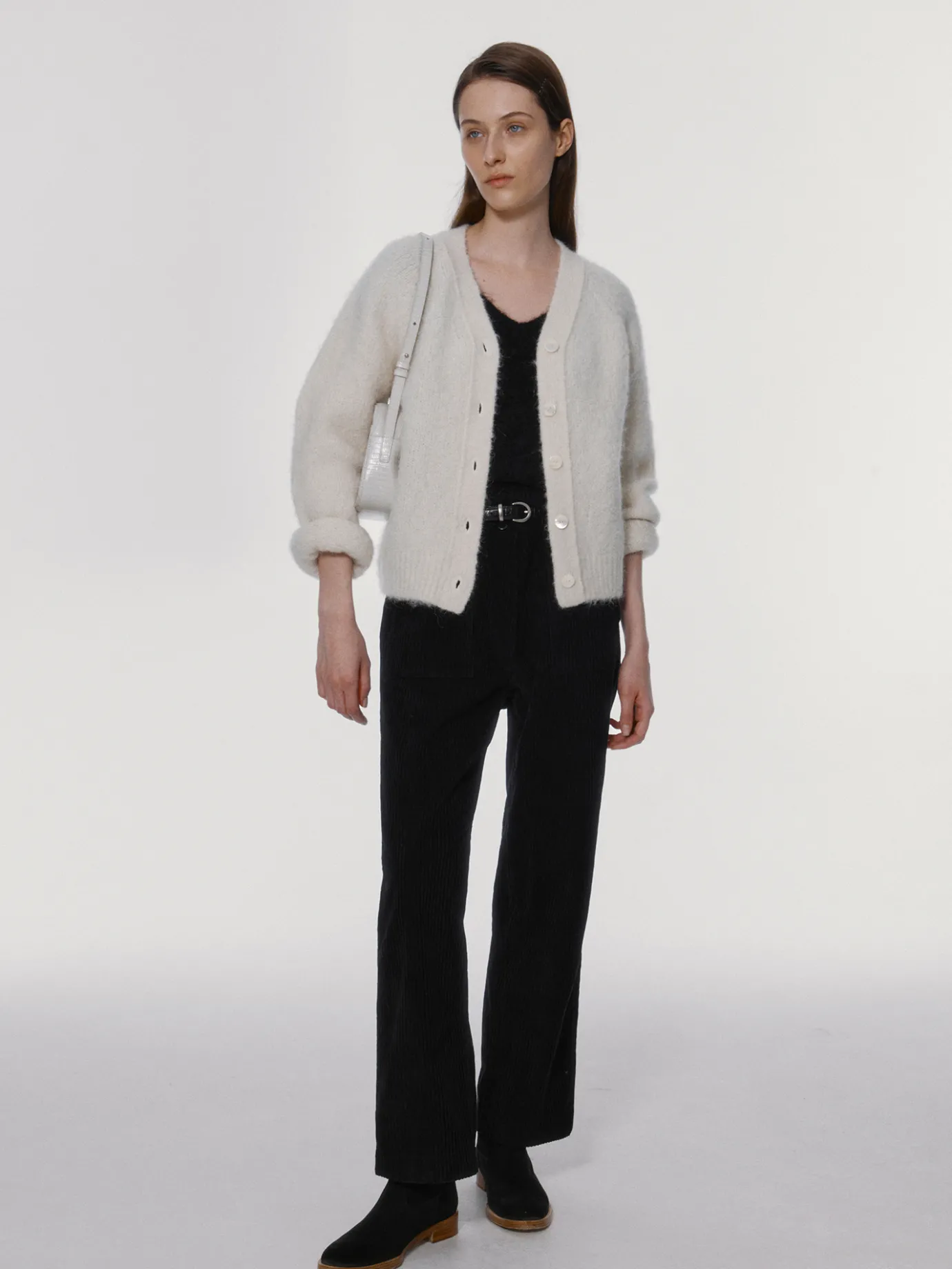 Nothing written Bags-Lizard post mini bag (Slate ivory)