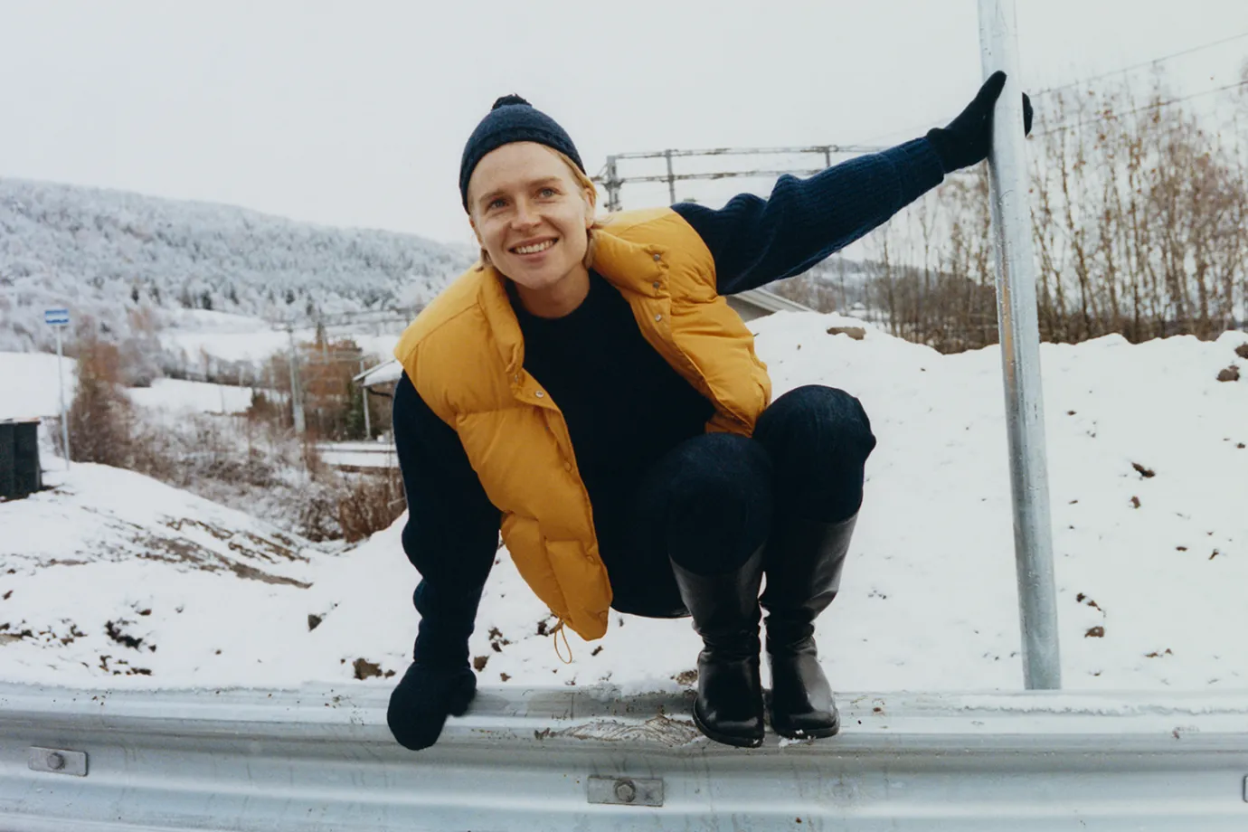 Nothing written Accessories-2ND / Alpaca knit beanie (Navy)