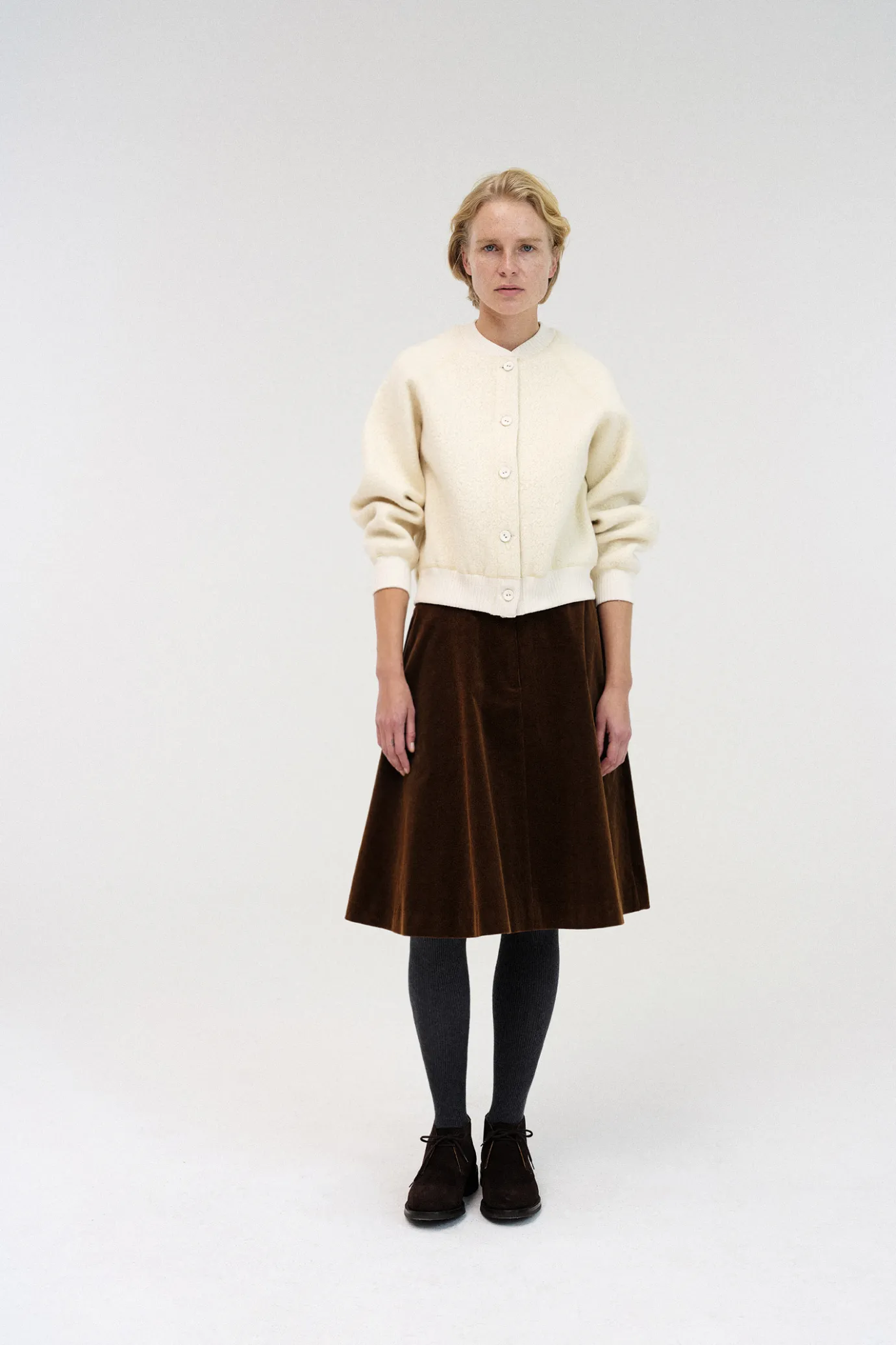 Nothing written Outwears-2ND / Alpaca wool raglan jumper (Ivory)