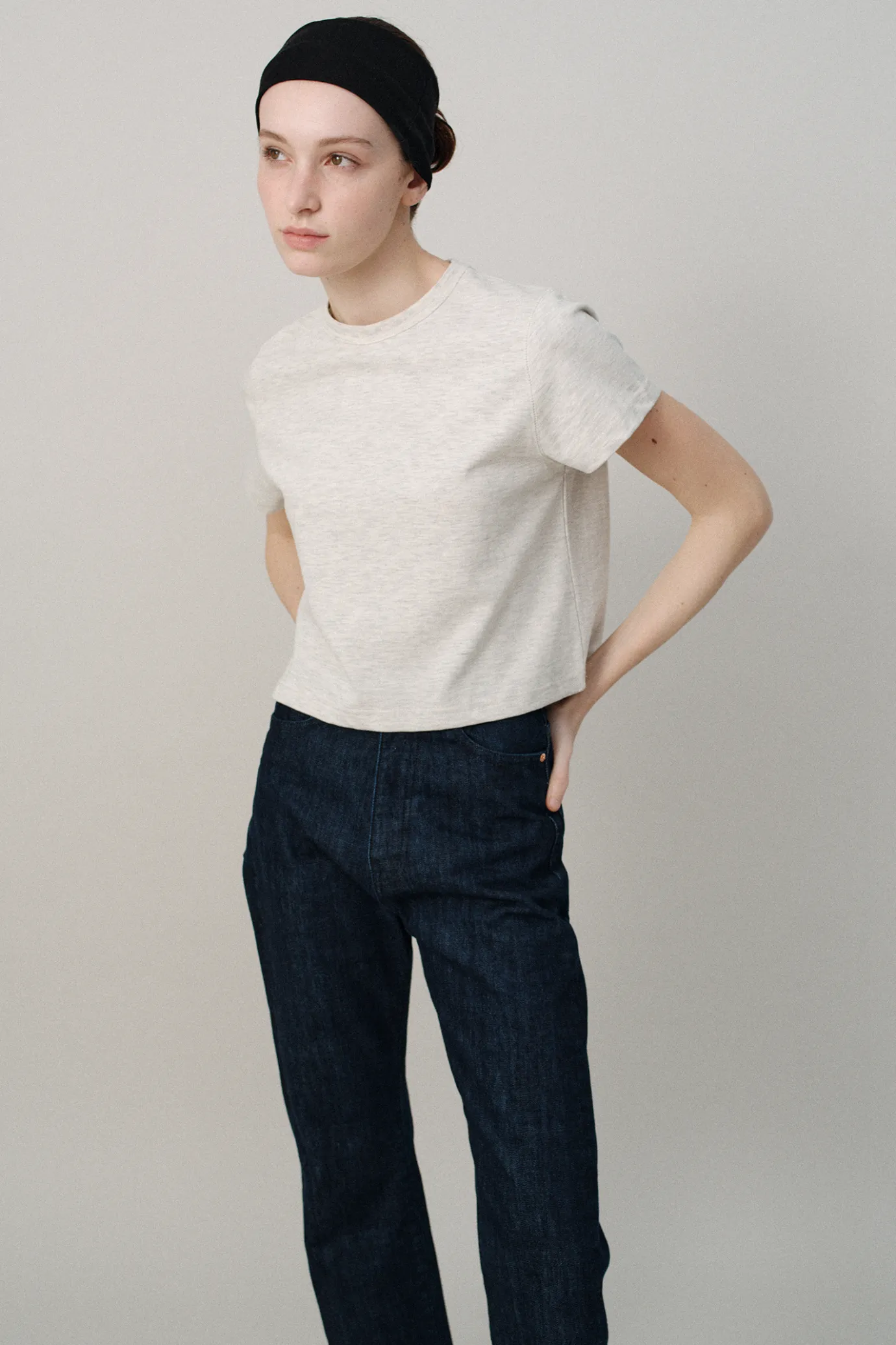 Nothing written T-shirt-2ND / Bobba cotton t-shirt (Oatmeal)