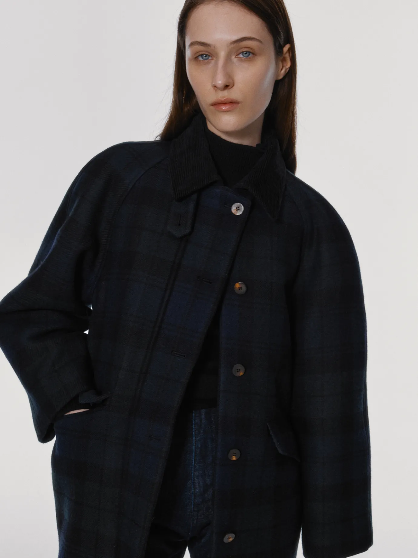 nd__cambridge_half_balmac_10.webp Nothing written Outwears | Exclusive-2ND / Cambridge half balmacaan coat (Green navy)