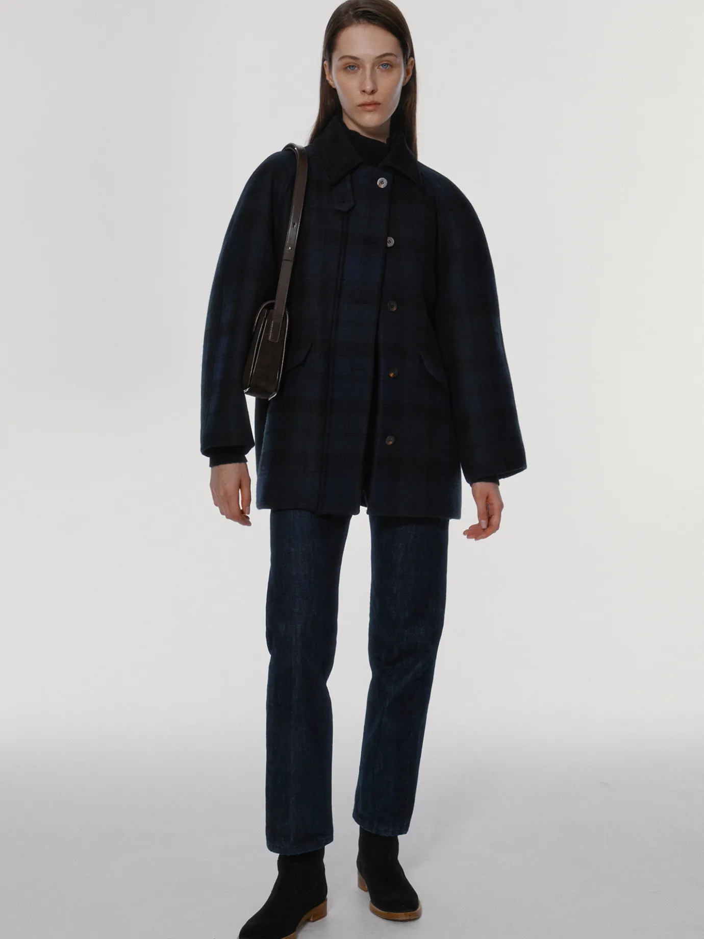 nd__cambridge_half_balmac_3.webp Nothing written Outwears | Exclusive-2ND / Cambridge half balmacaan coat (Green navy)