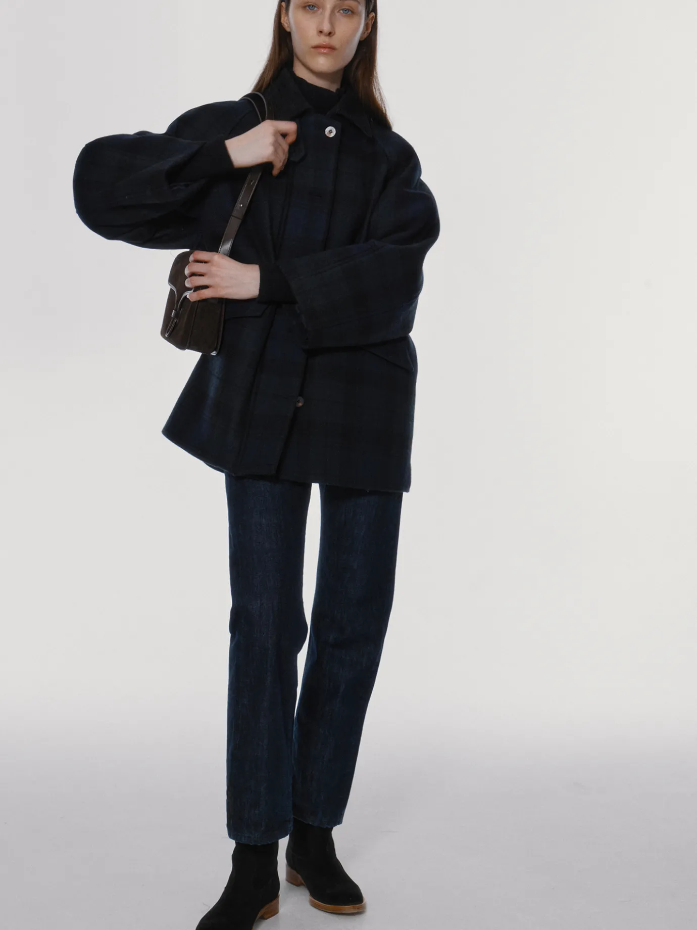 nd__cambridge_half_balmac_7.webp Nothing written Outwears | Exclusive-2ND / Cambridge half balmacaan coat (Green navy)