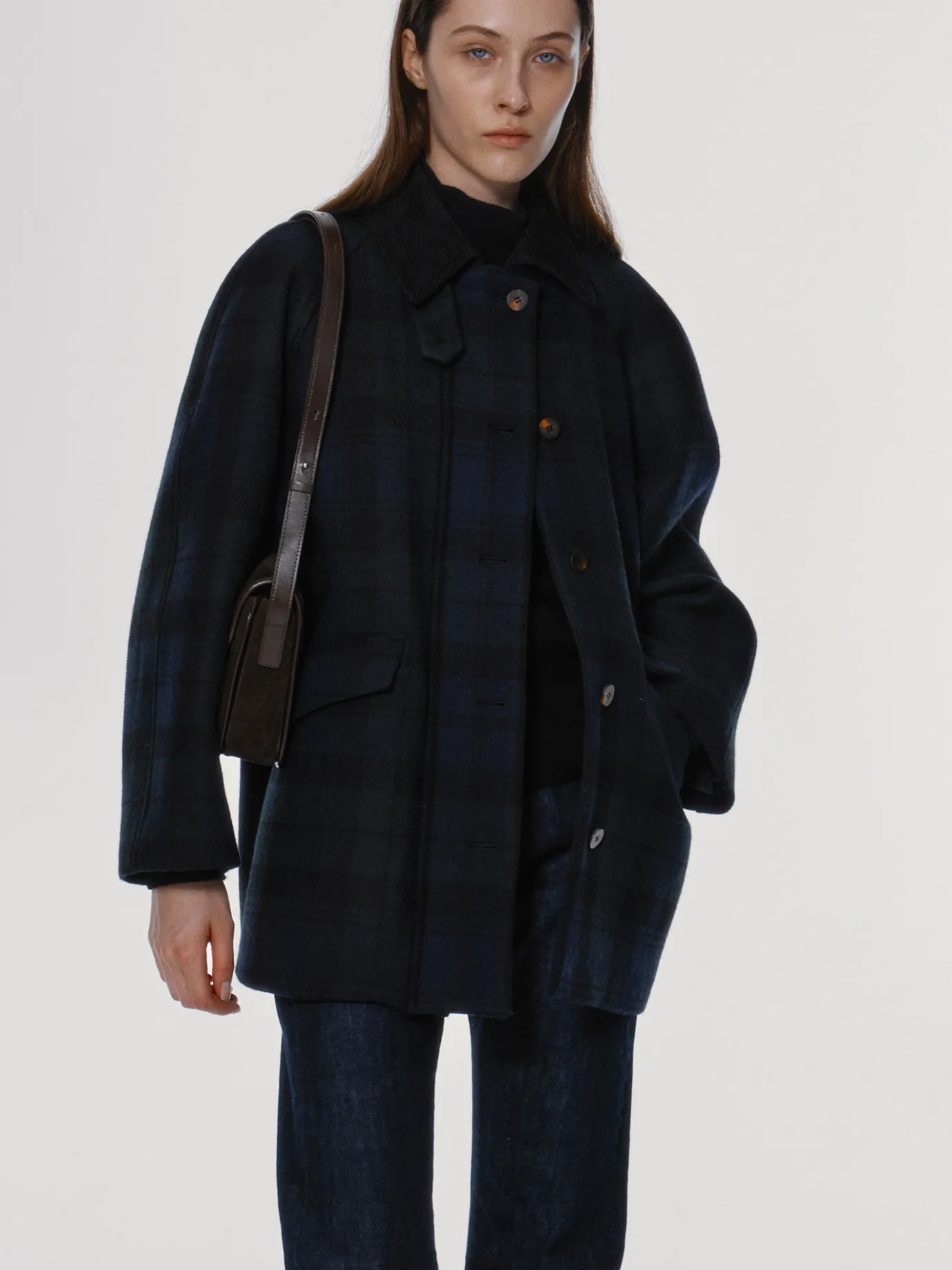 nd__cambridge_half_balmac_8.webp Nothing written Outwears | Exclusive-2ND / Cambridge half balmacaan coat (Green navy)