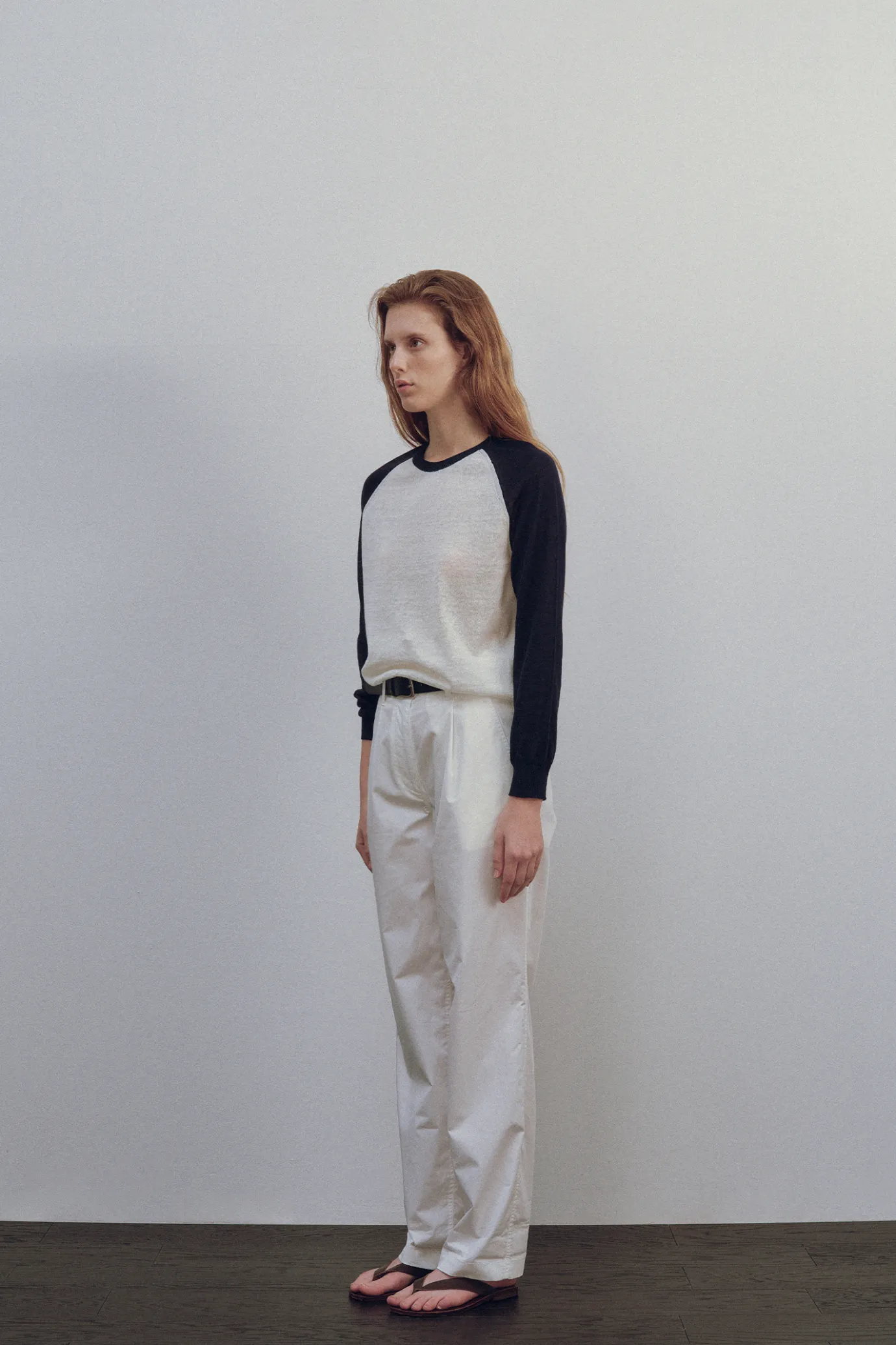 Nothing written Accessories-2ND / Classic leather belt (Black)