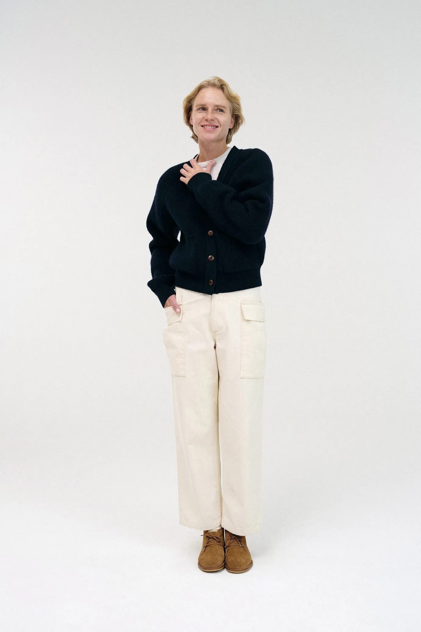 nd__dennedy_ribbed_cardig_4.webp Nothing written Outwears | Knitwear-2ND / Dennedy ribbed cardigan (Dark navy)