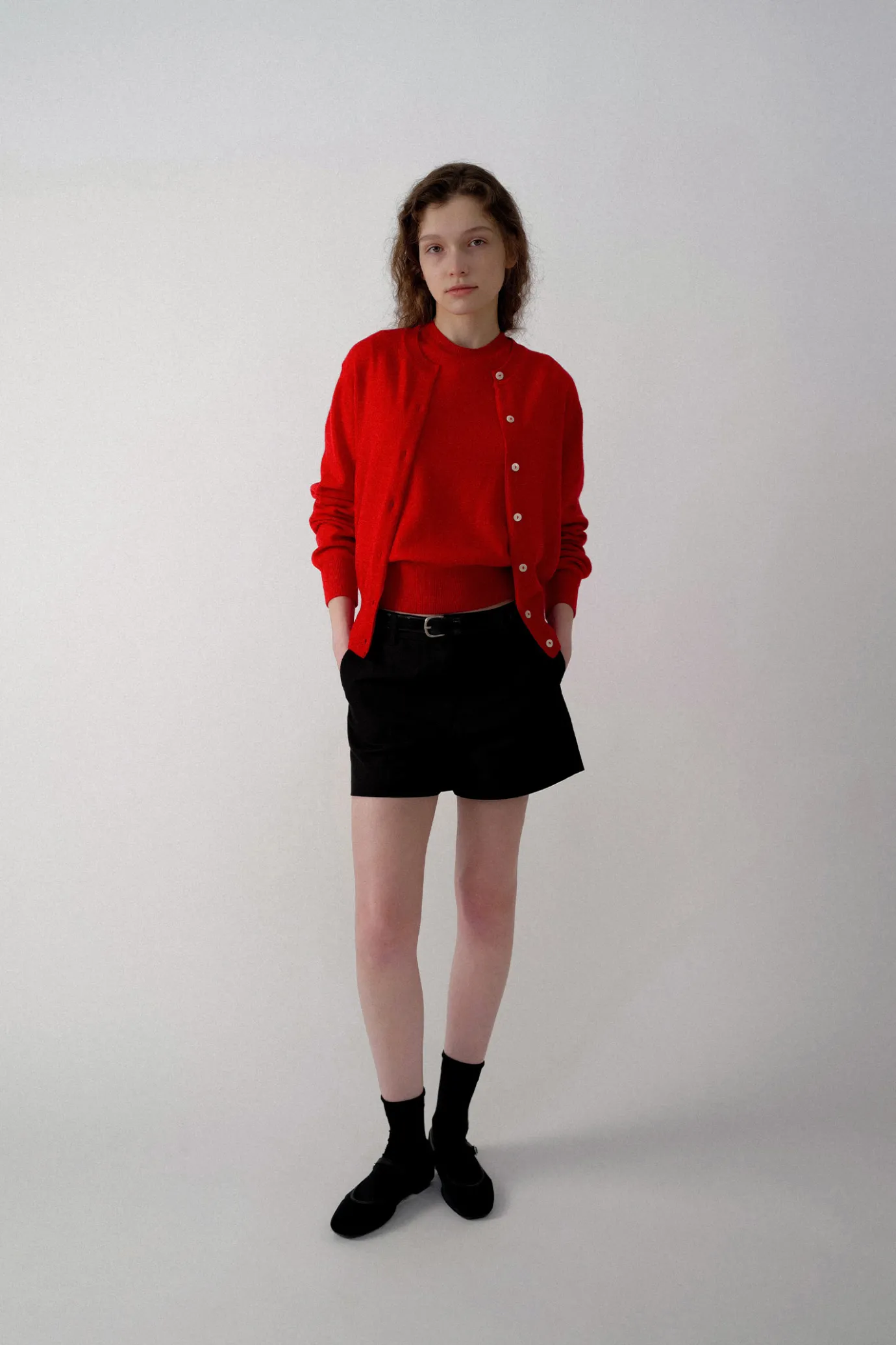 nd__emitt_wool_round_card_4.webp Nothing written Outwears | Knitwear-2ND / Emitt wool round cardigan (Red)