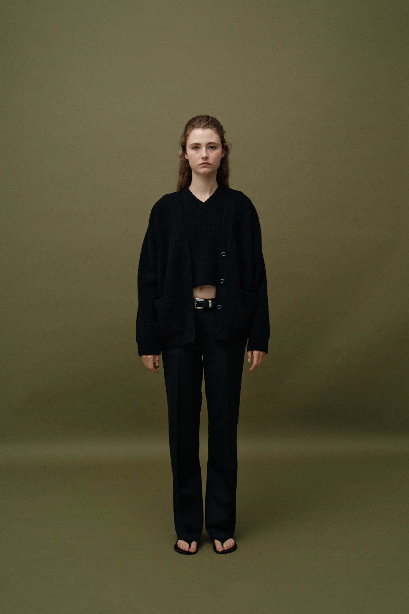 Nothing written Outwears | Knitwear-2ND / Garine wool cardigan (Black)