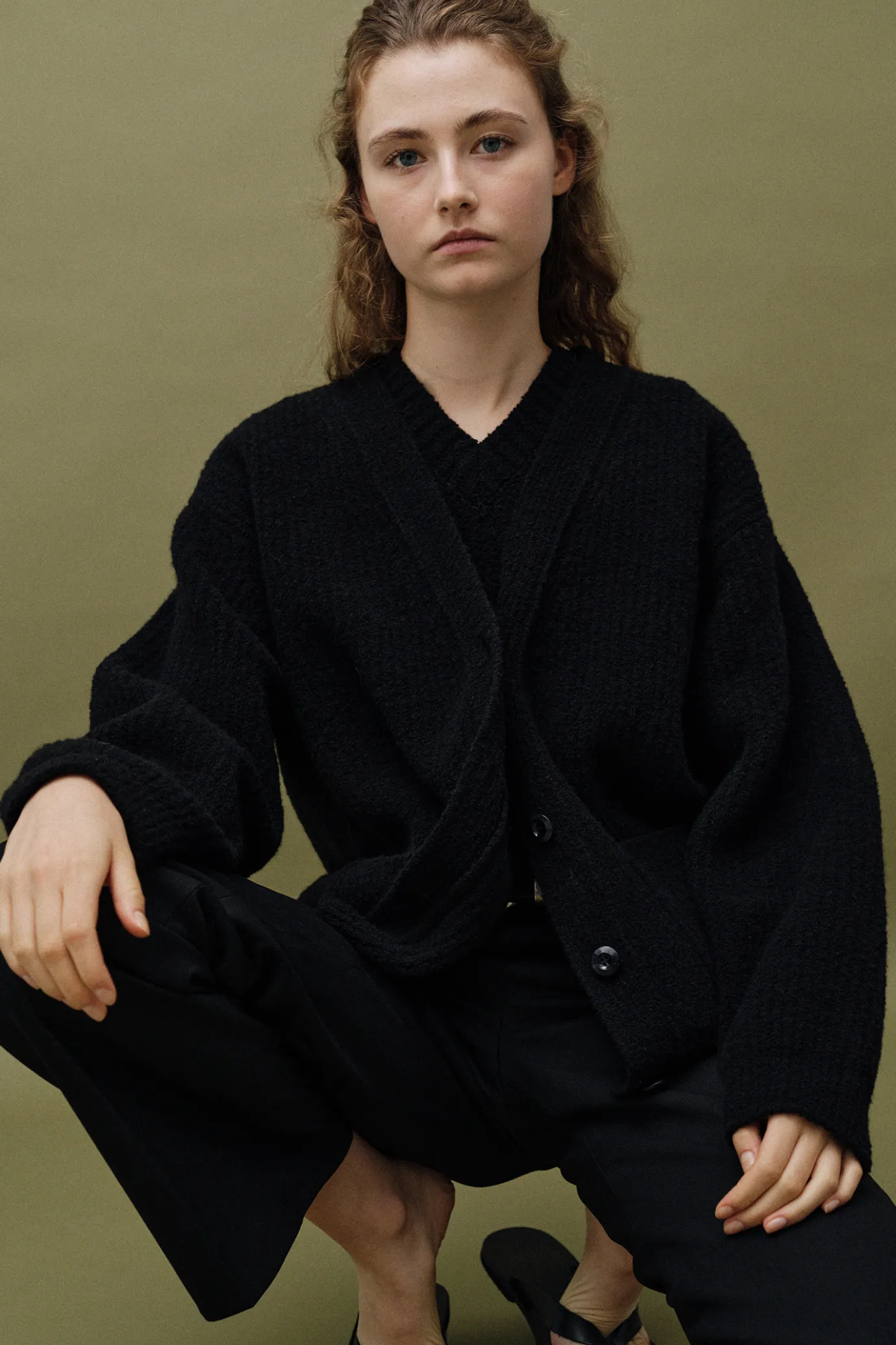 nd__garine_wool_cardigan__6-1.webp Nothing written Outwears | Knitwear-2ND / Garine wool cardigan (Black)