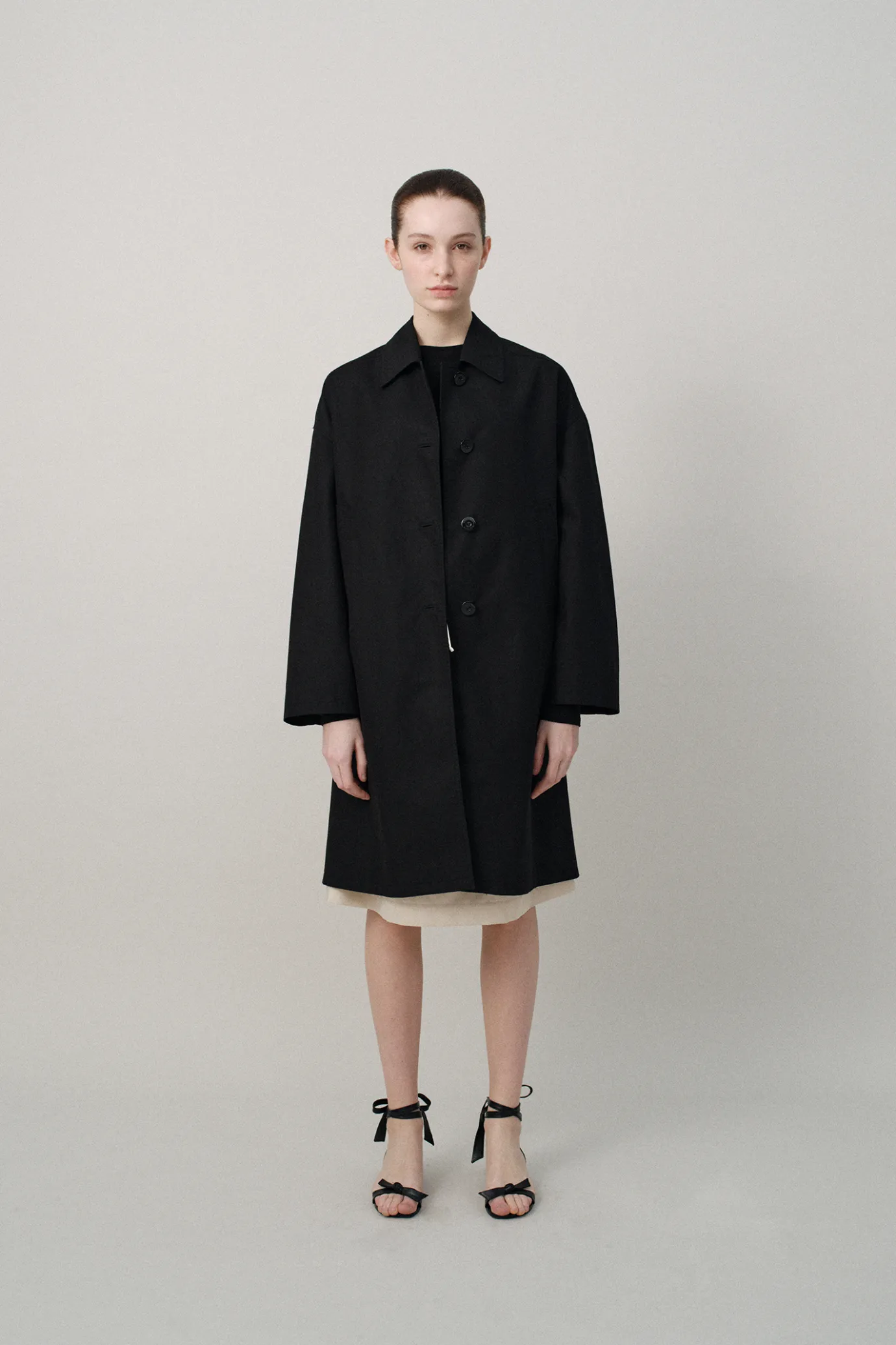 Nothing written Outwears-2ND / Harri mac coat (Black)