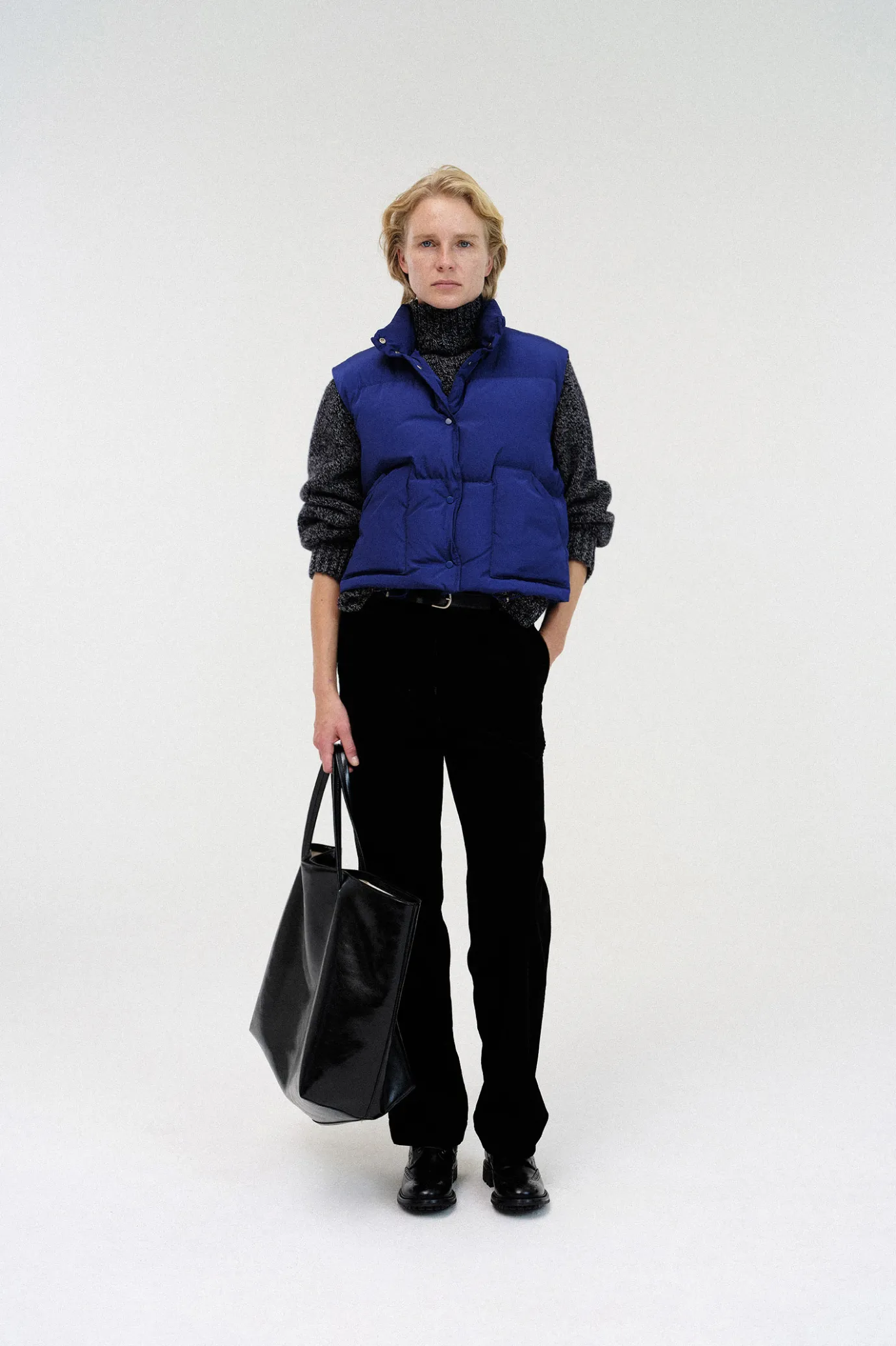 Nothing written Bags-2ND / Large tote bag (Black)