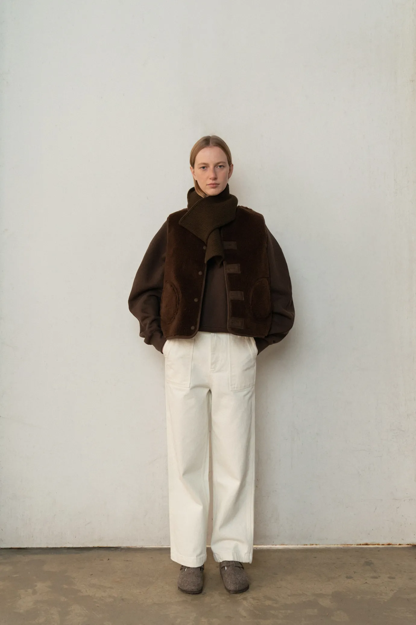 Nothing written Accessories-2ND / Liky muffler (Dark brown)