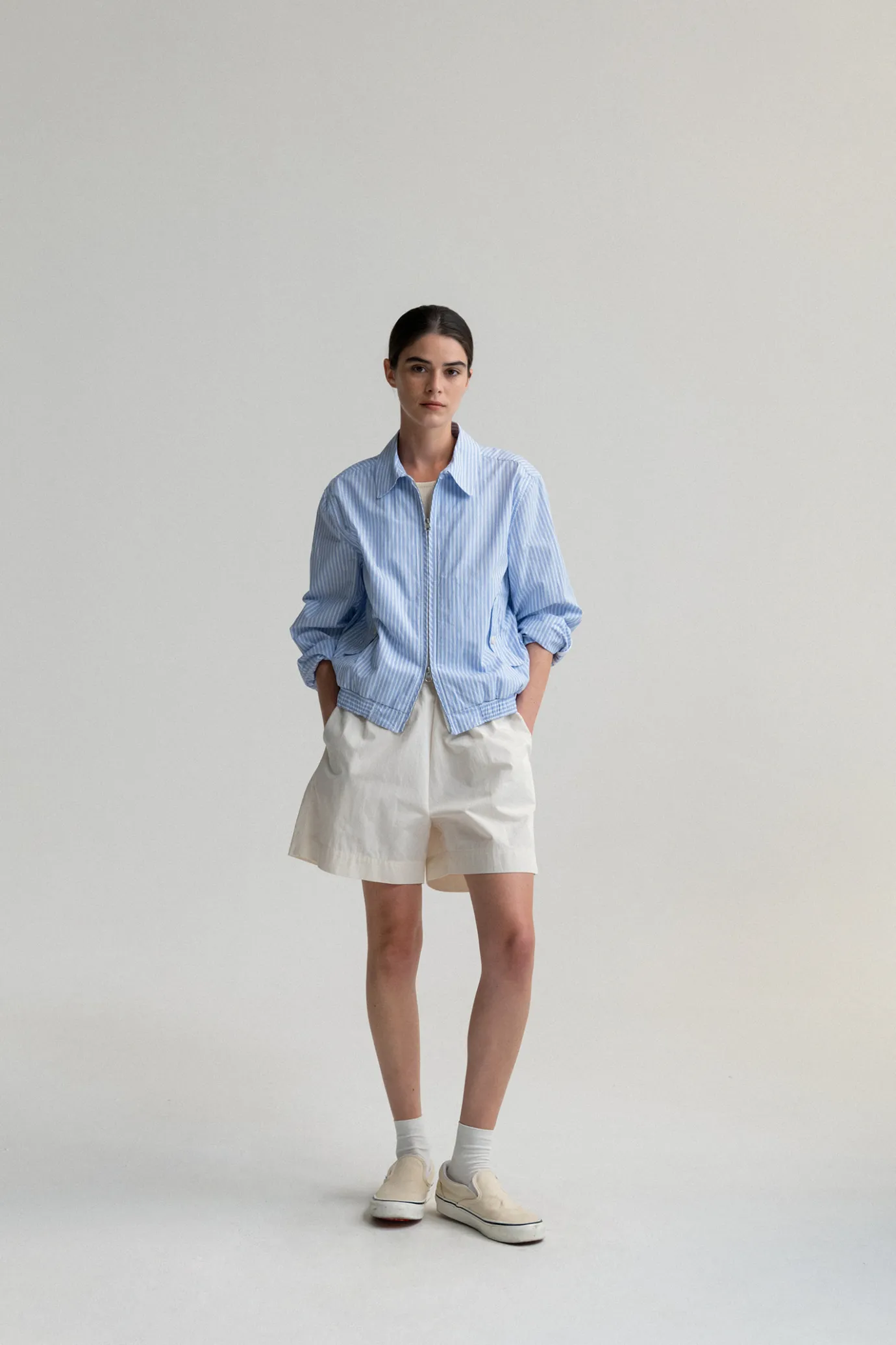 Nothing written Outwears-2ND / Marche summer blouson (Light blue)