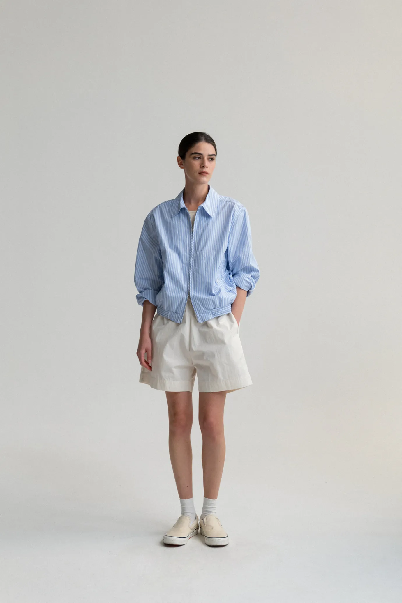 Nothing written Outwears-2ND / Marche summer blouson (Light blue)