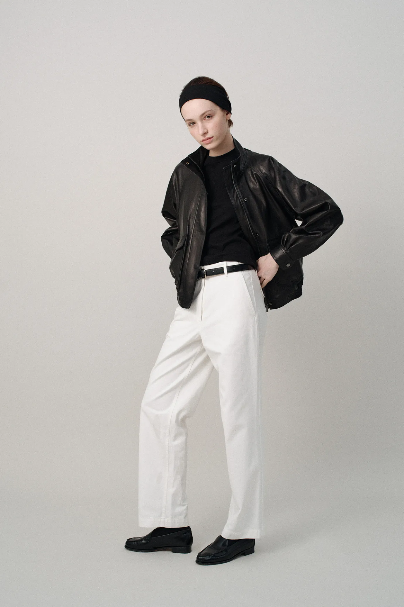 Nothing written Outwears-2ND / Mills vintage leather blouson (Black)