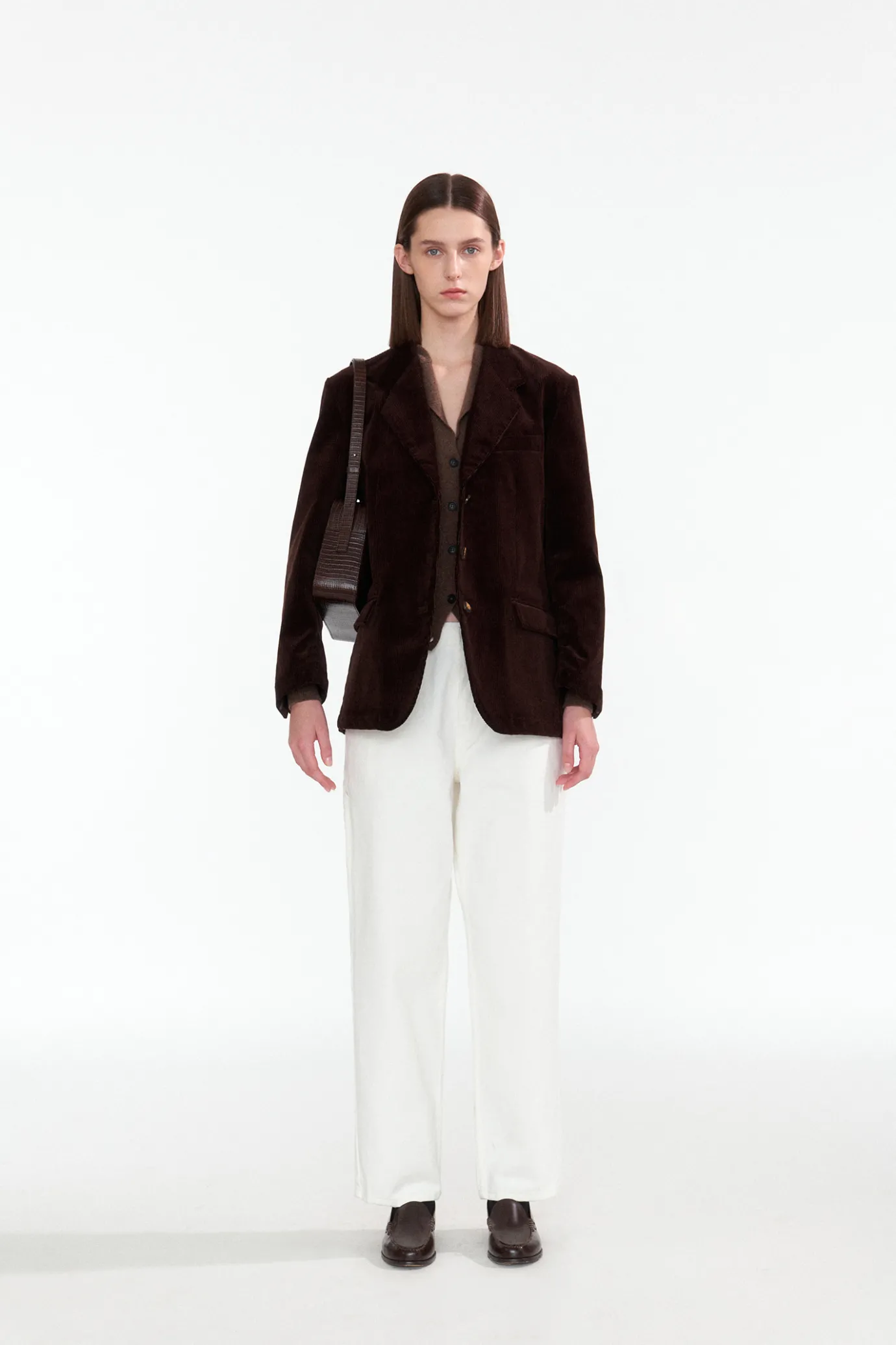 Nothing written Outwears-2ND / Morison corduroy jacket (Dark brown)