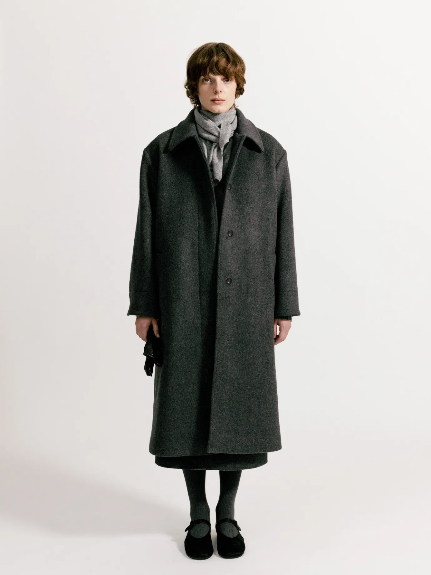 Nothing written Outwears-2ND / Papa single-breasted coat (Gray)