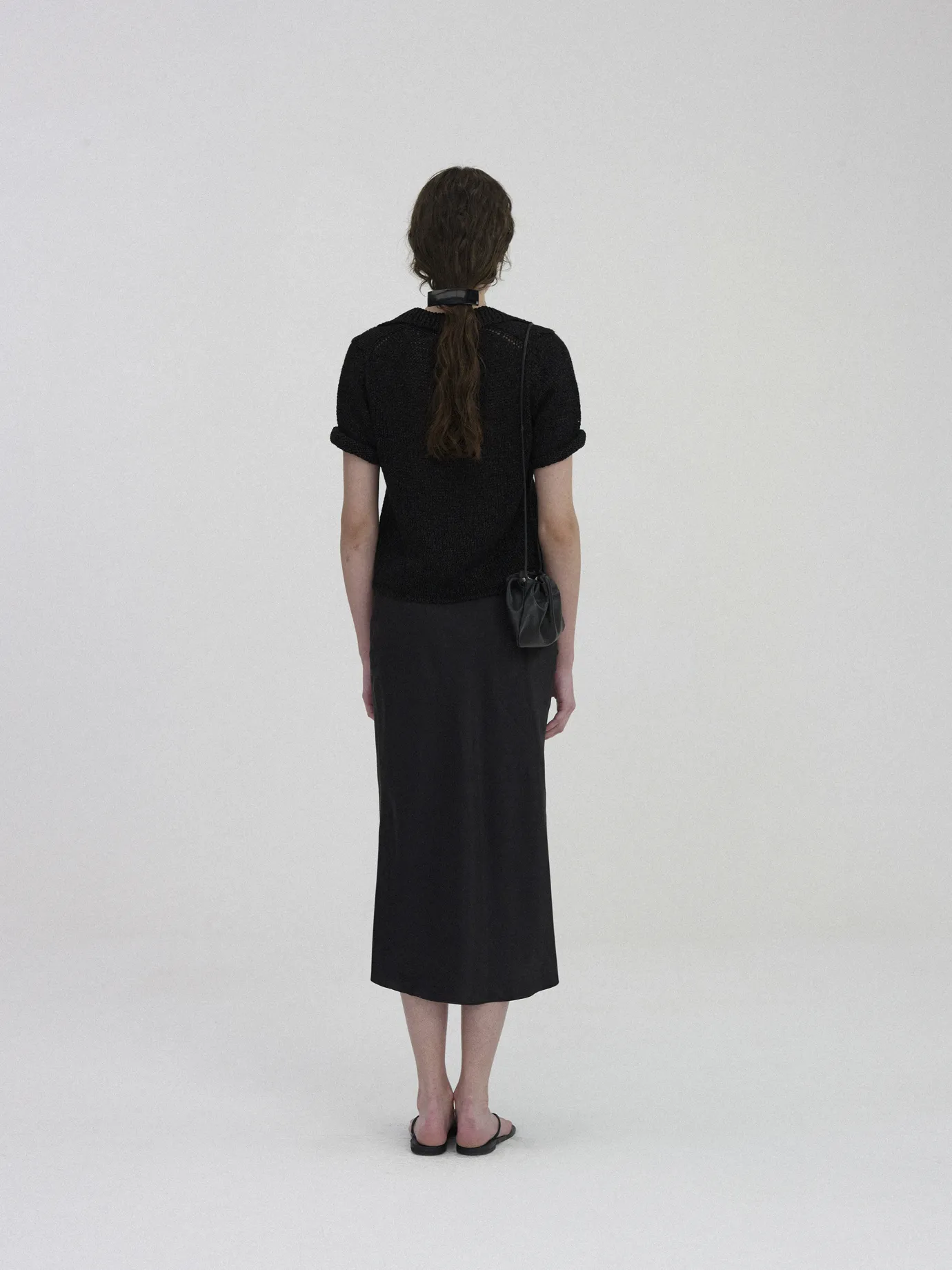 nd__paper_polo_pullover_b_2.webp Nothing written Knitwear-2ND / Paper polo pullover (Black)