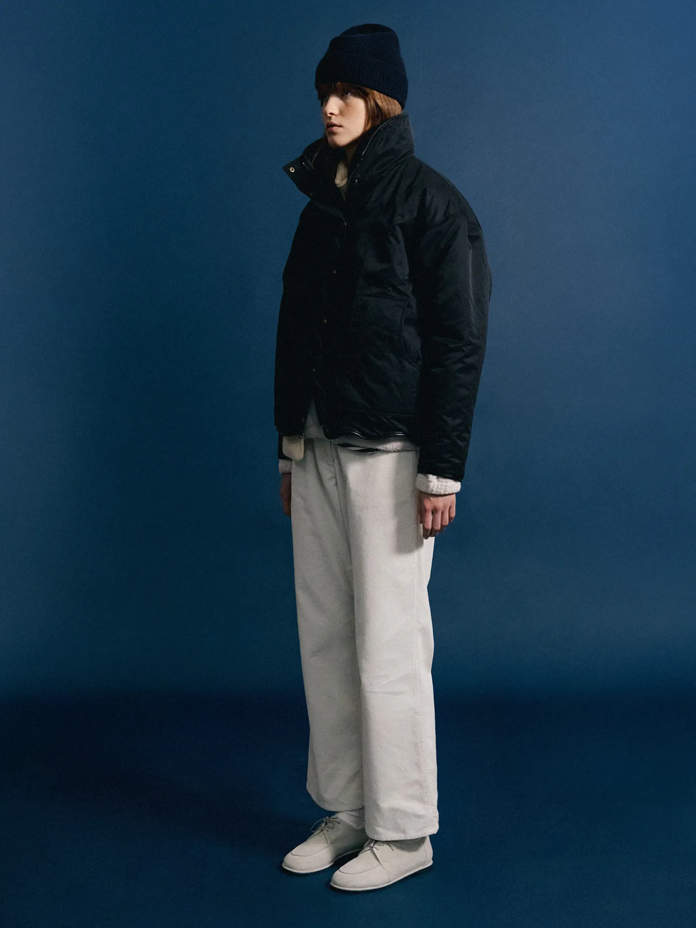 Nothing written Outwears-2ND / Pooh reversible jumper (Black)