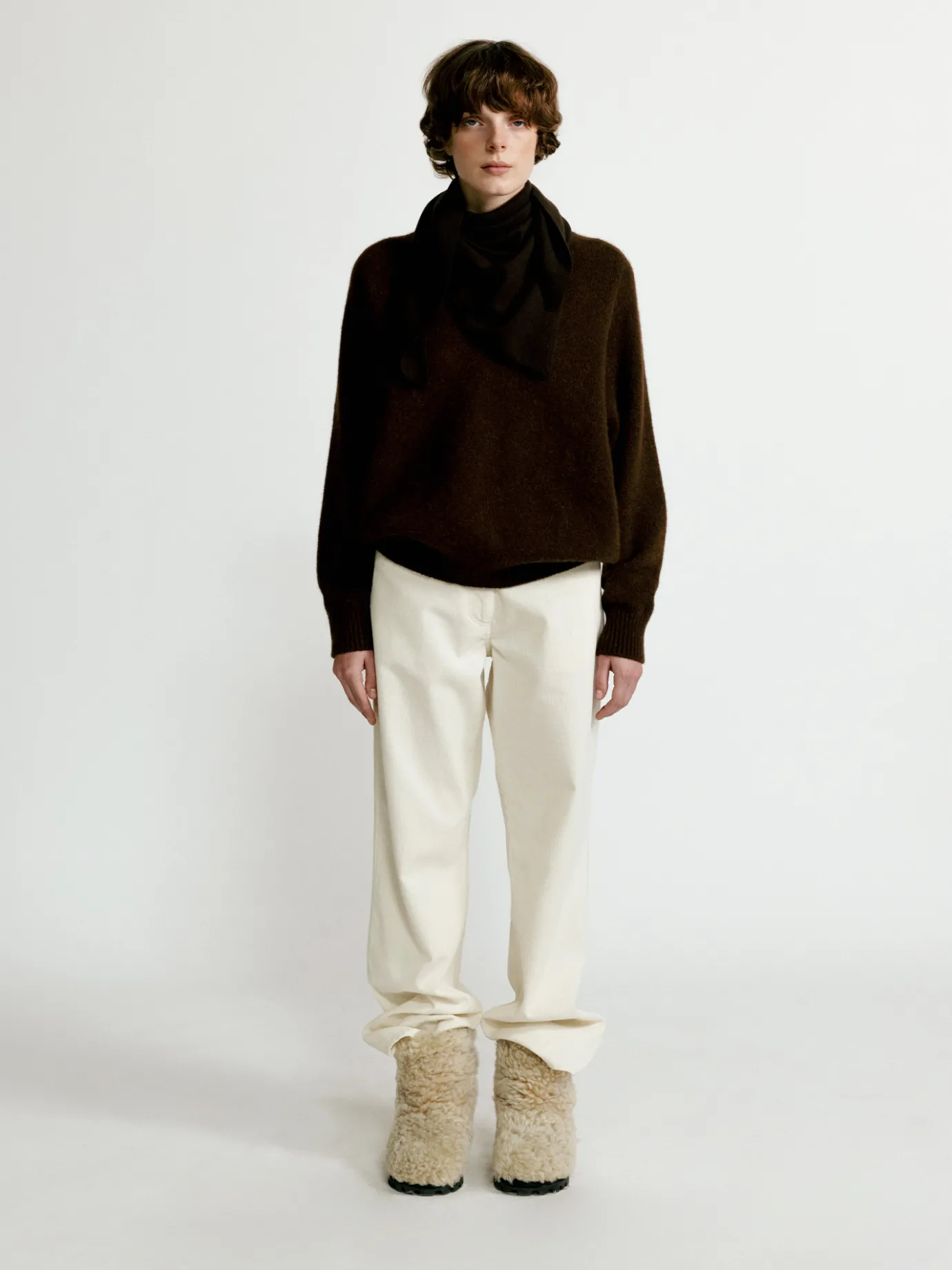 Nothing written Knitwear-2ND / Pound alpaca sweater (Choco)