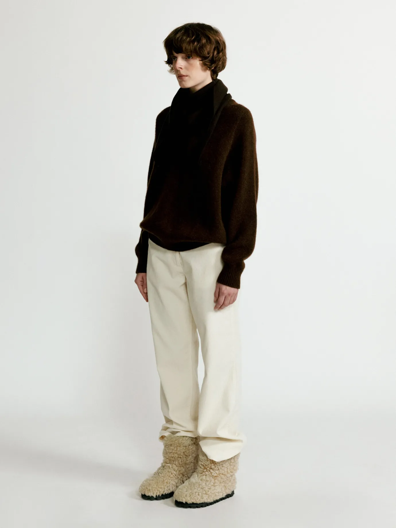 Nothing written Knitwear-2ND / Pound alpaca sweater (Choco)