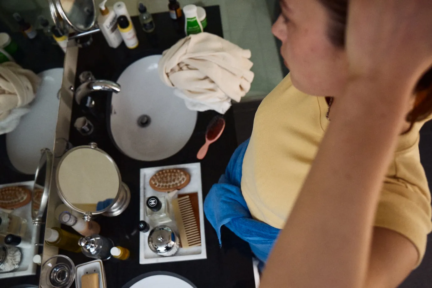 Nothing written T-shirt-2ND / 90's t-shirt (Vanilla butter)