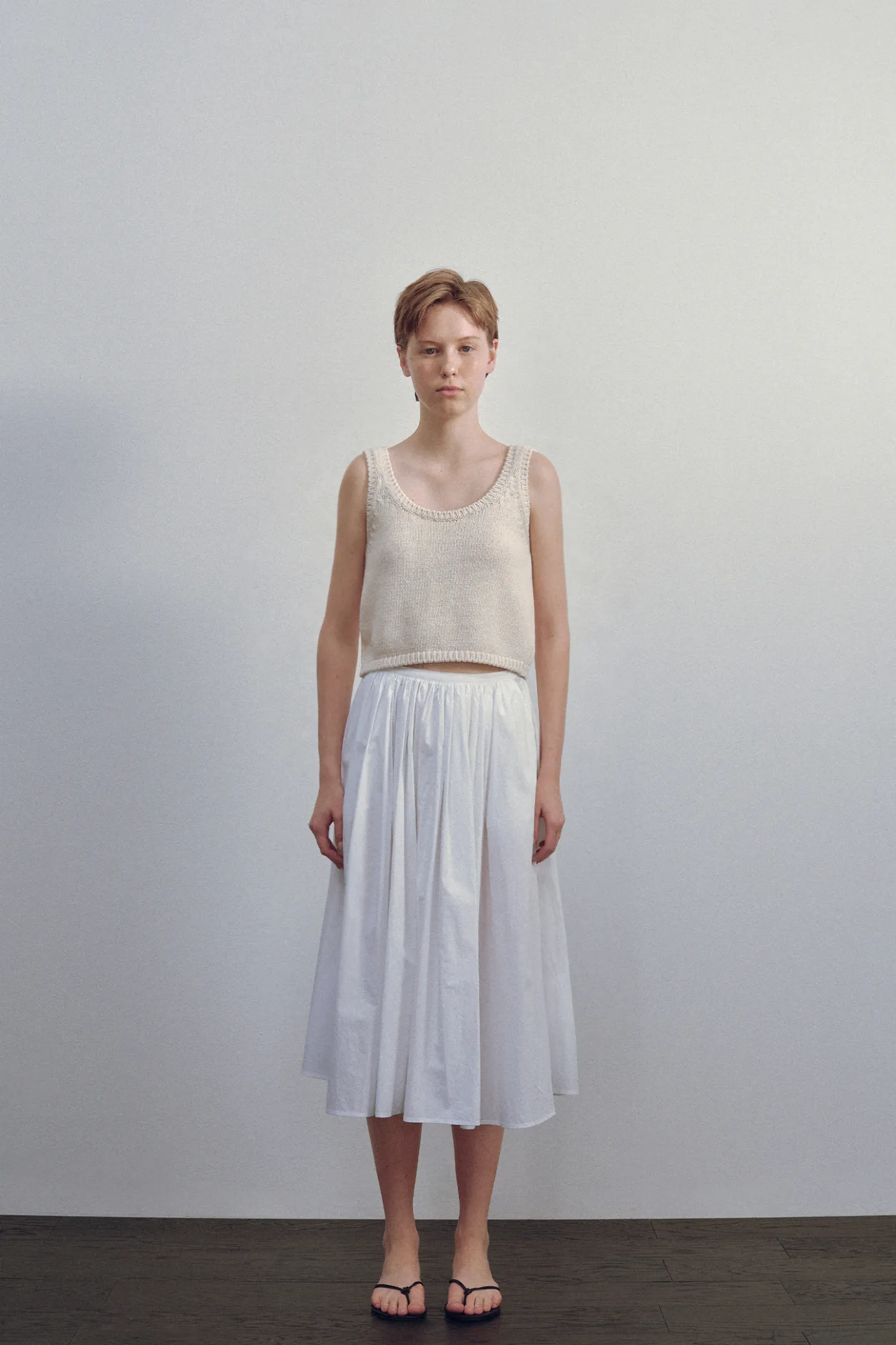 Nothing written Skirts-2ND / Serto gathered skirt (White)