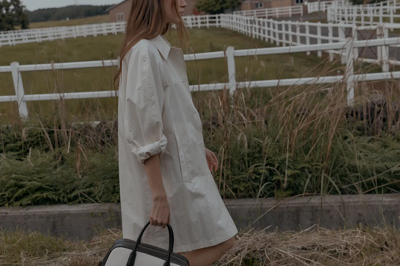 Nothing written Outwears-2ND / Summer volume trench (Off white)