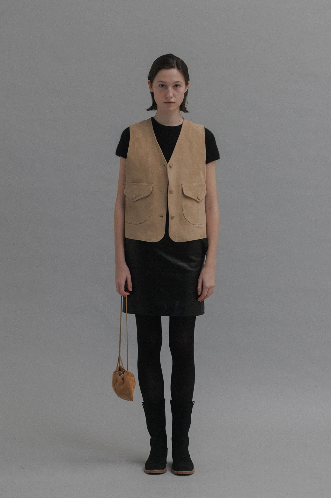 Nothing written Bags-Nella suede strap mini bag (Cheddar)