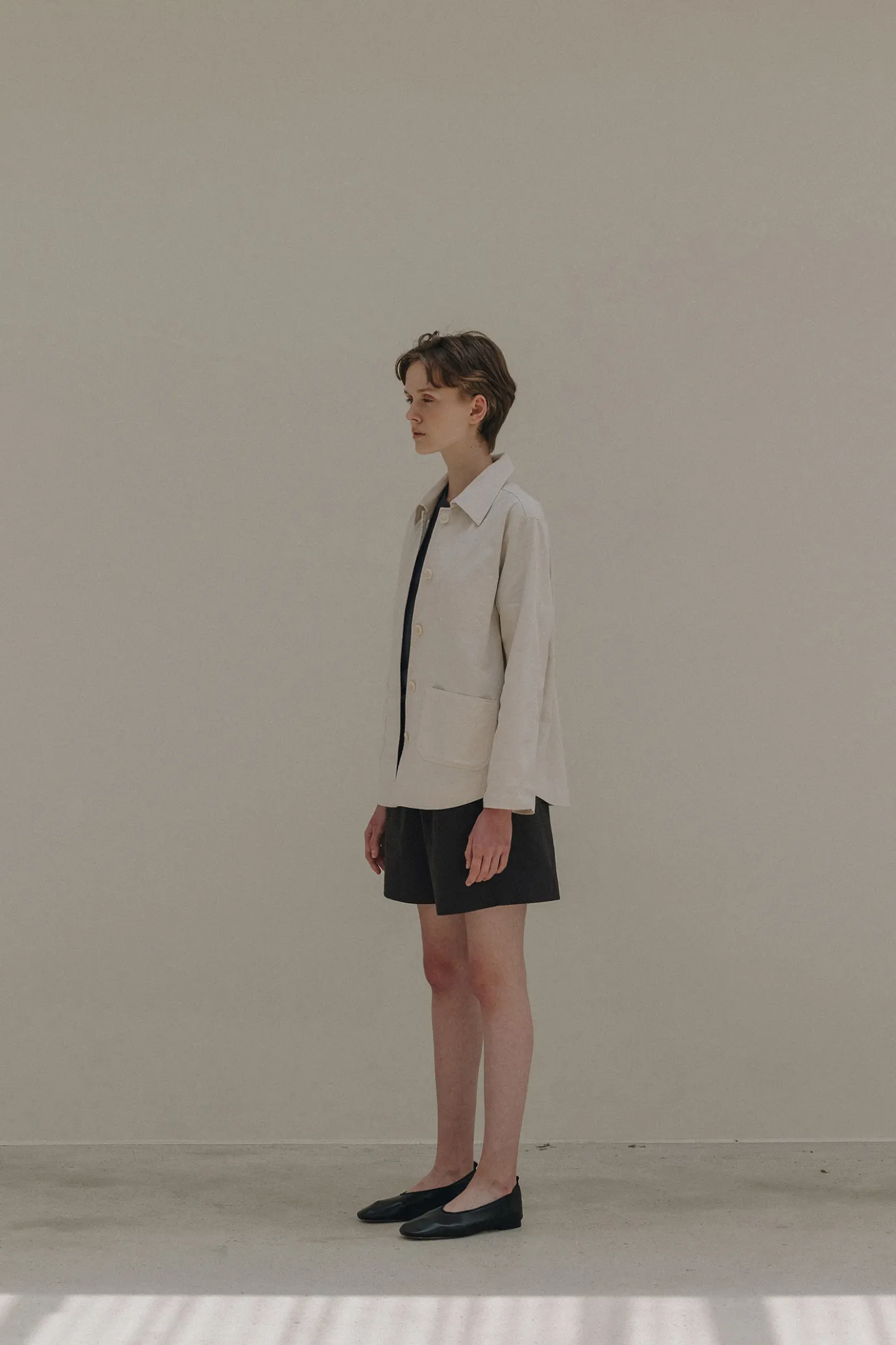 Nothing written Outwears-Pany oxford jacket (Ivory)