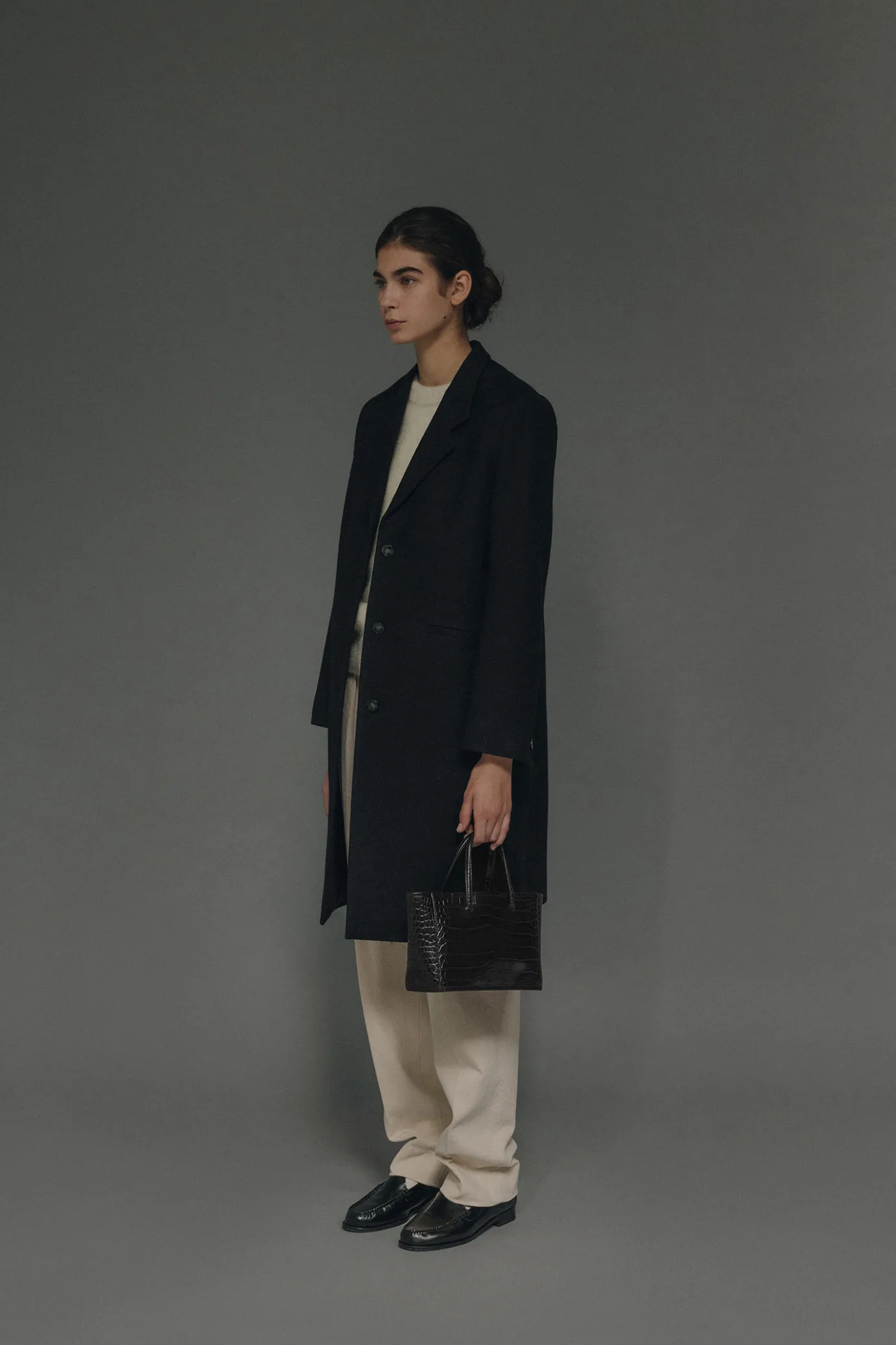 Nothing written Outwears-Parker single twill coat (Black)