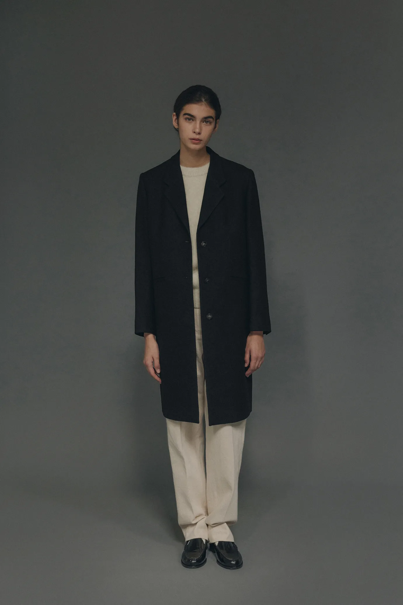 parker_single_twill_coat__4.webp Nothing written Outwears-Parker single twill coat (Black)