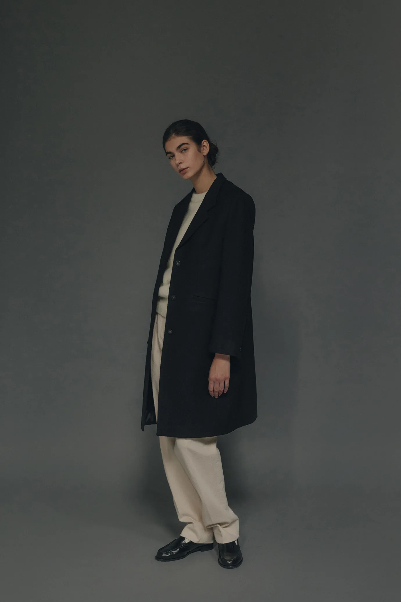 parker_single_twill_coat__5.webp Nothing written Outwears-Parker single twill coat (Black)