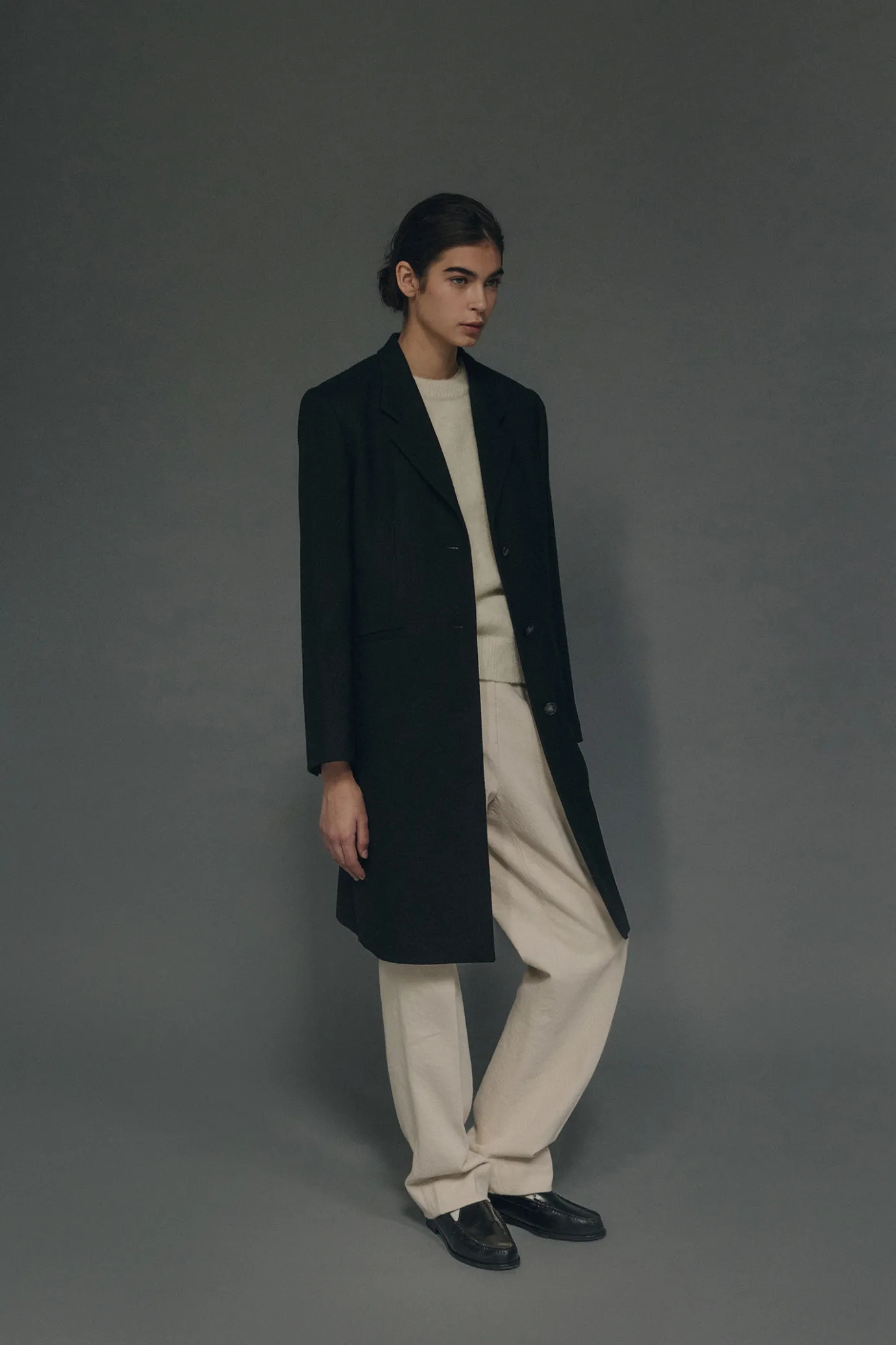 parker_single_twill_coat__6.webp Nothing written Outwears-Parker single twill coat (Black)
