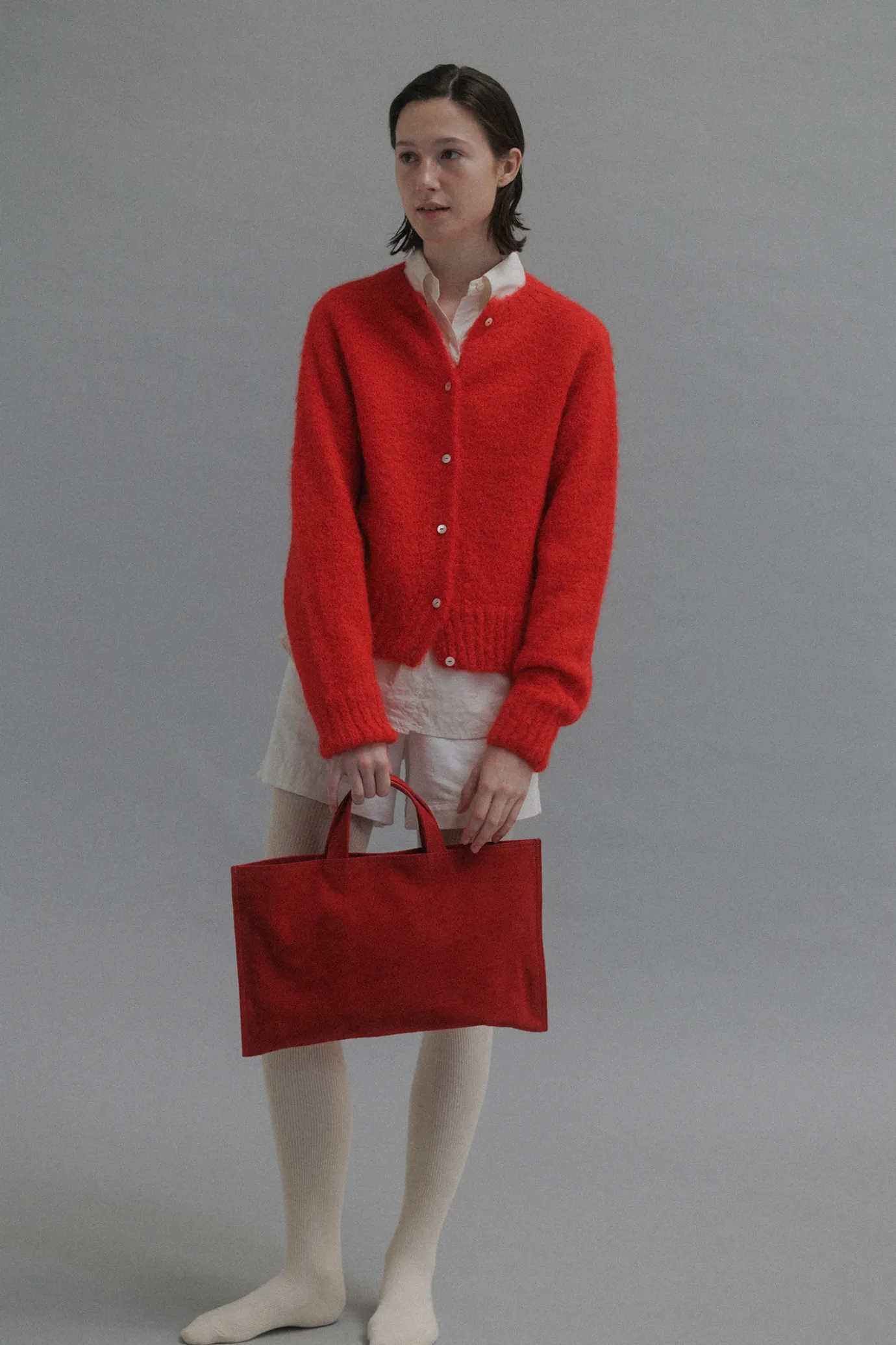 Nothing written Bags-Ravioli suede bag (Red)