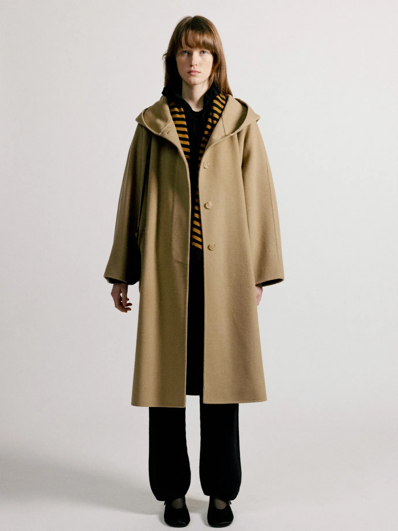 Nothing written Outwears-3RD / Keiko hoodie coat (Beige)