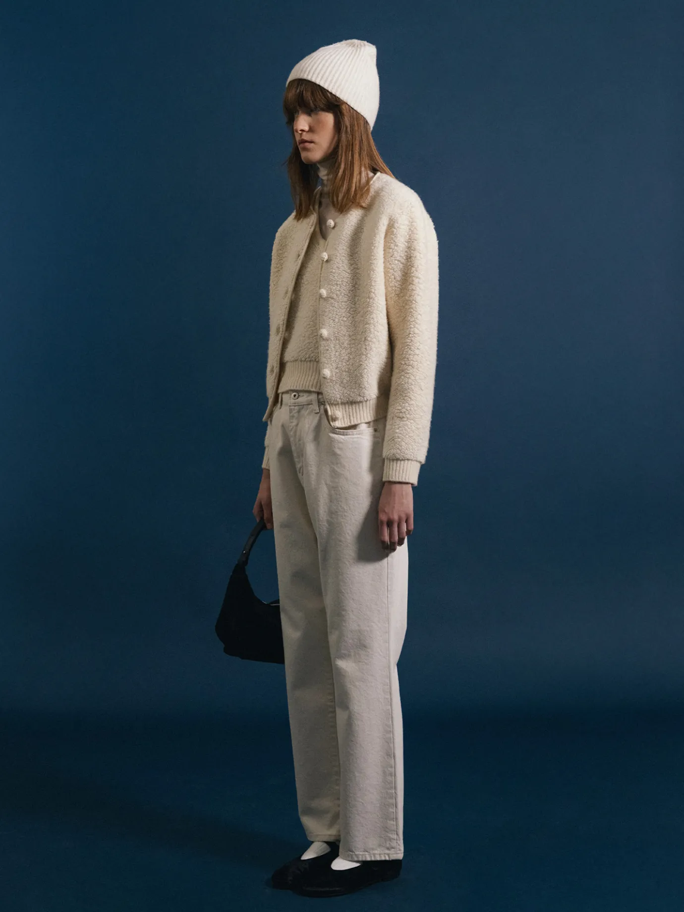 Nothing written Knitwear-3RD / Lett boucle cardigan (Ivory)